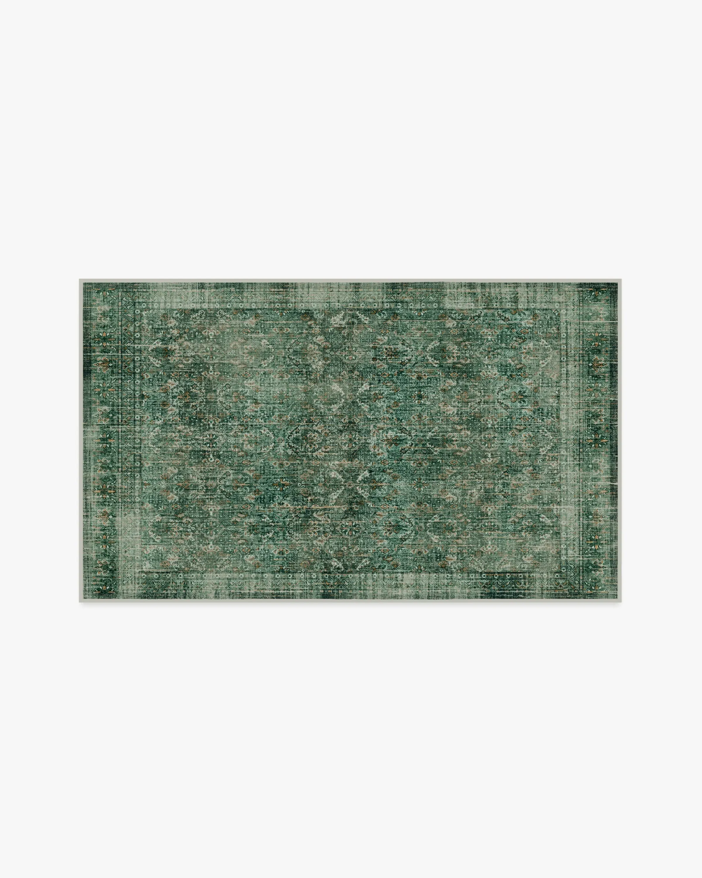 Small Area Rug Machine Washable - Jade Green