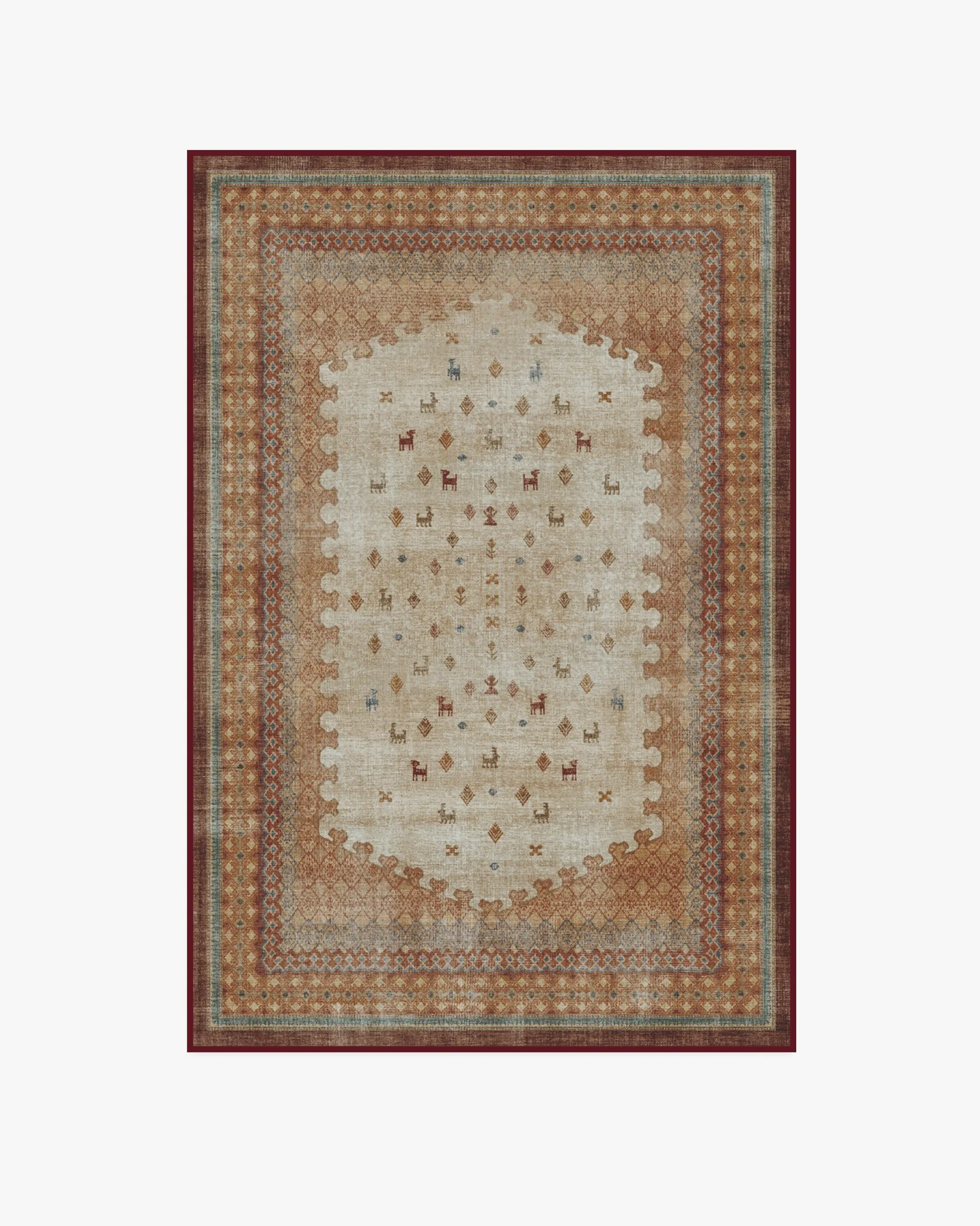 Small Area Rug Machine Washable - Multicolour
