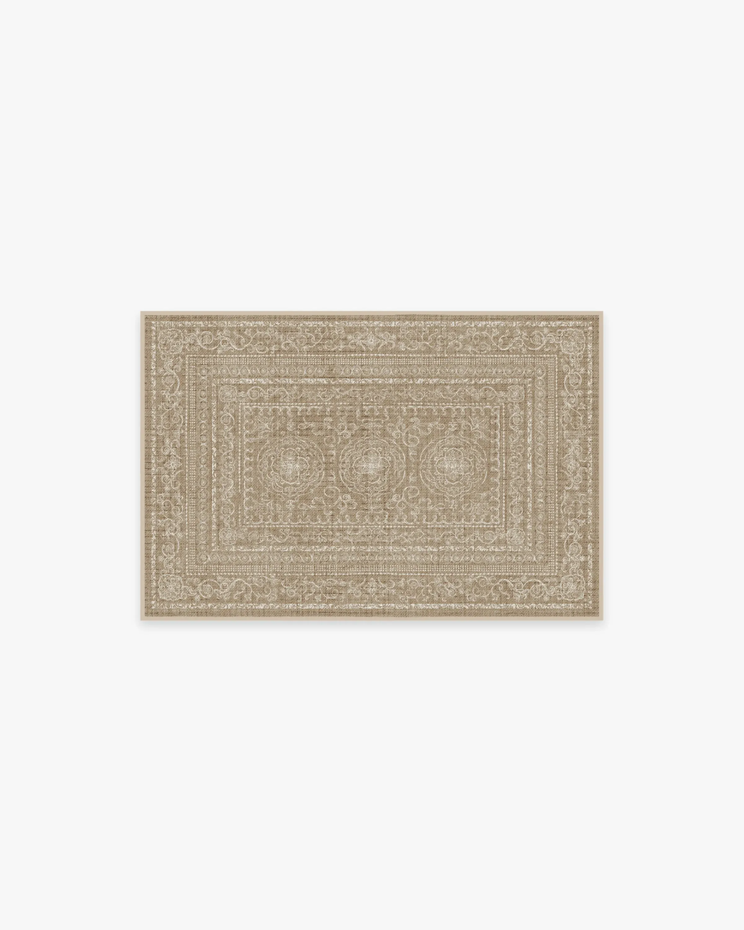 Small Area Rug Machine Washable - Natural, Chenille image