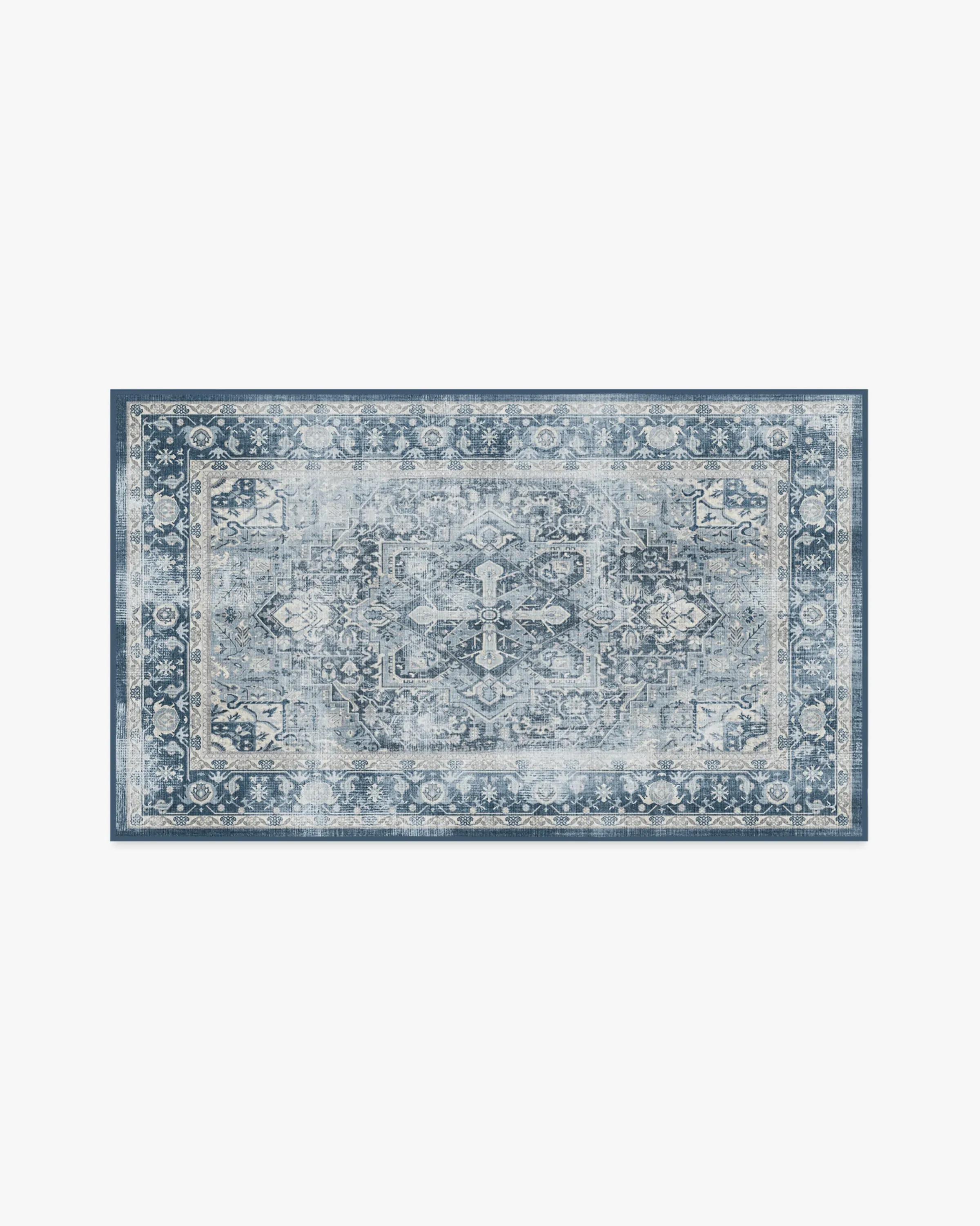 Small Area Rug Machine Washable - Navy Blue