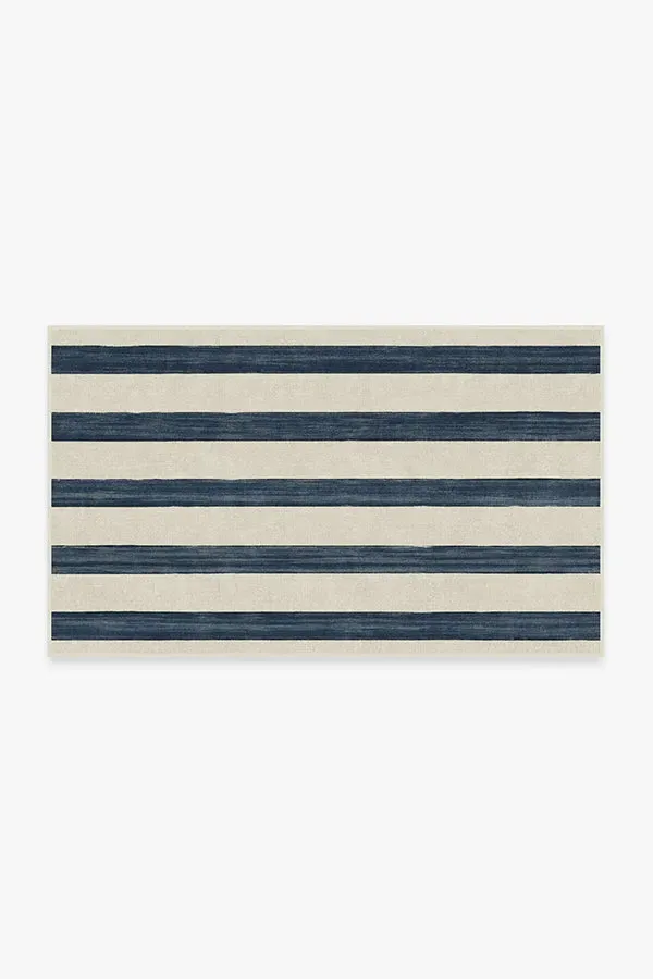 Small Area Rug Machine Washable - Navy, Chenille