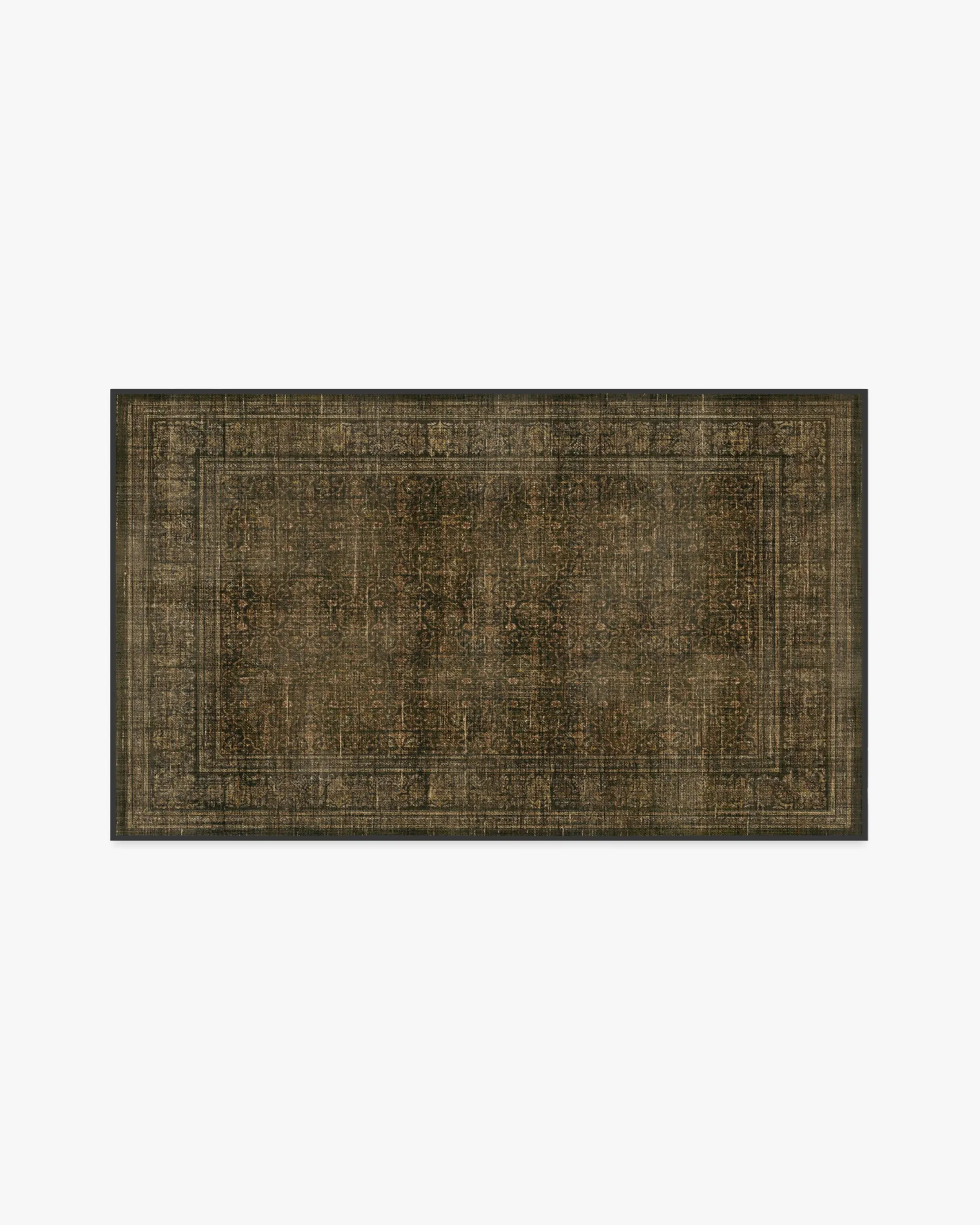 Small Area Rug Machine Washable - Olive, Gold
