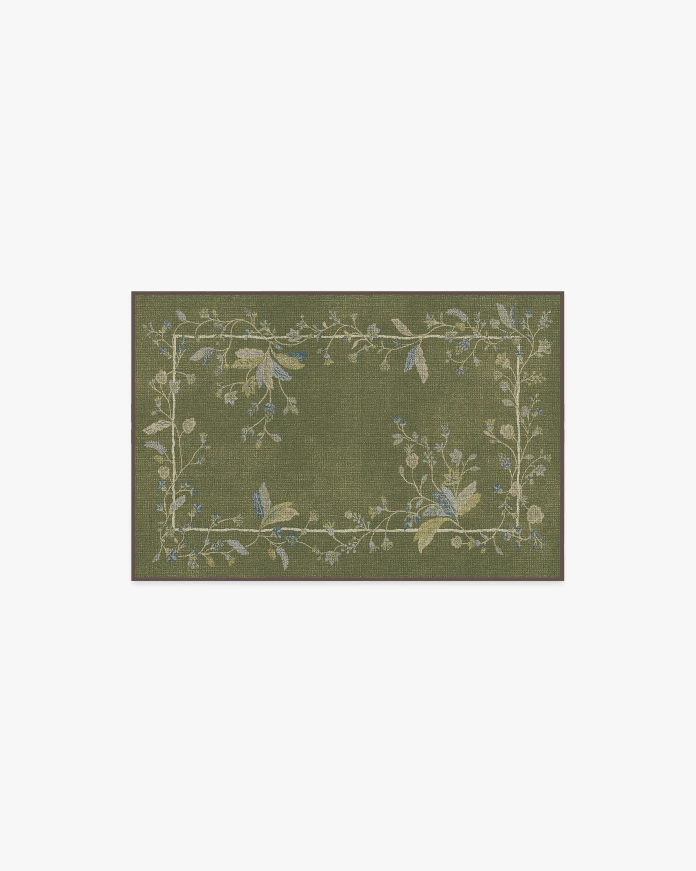 Small Area Rug Machine Washable - Olive Green image