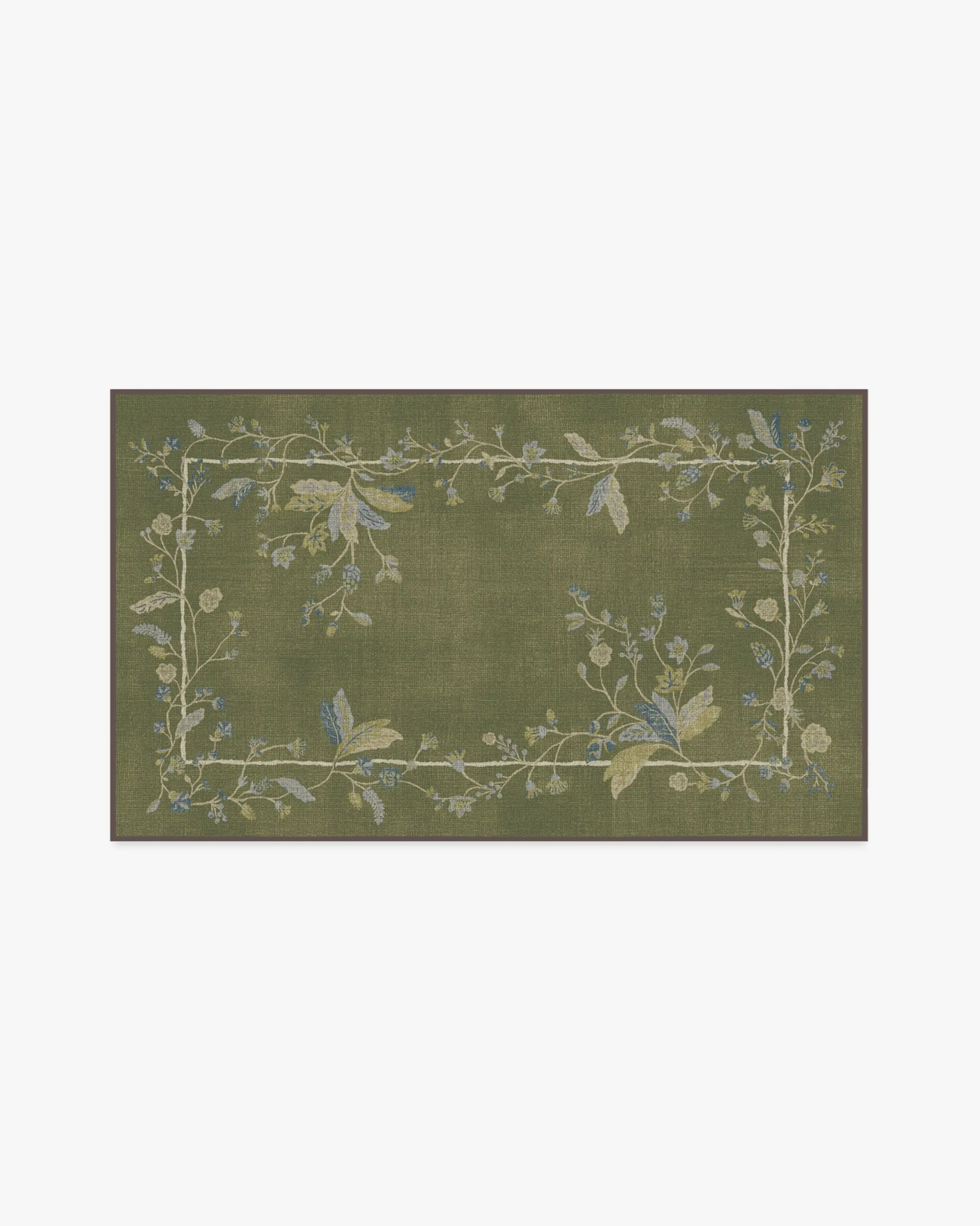 Small Area Rug Machine Washable - Olive Green