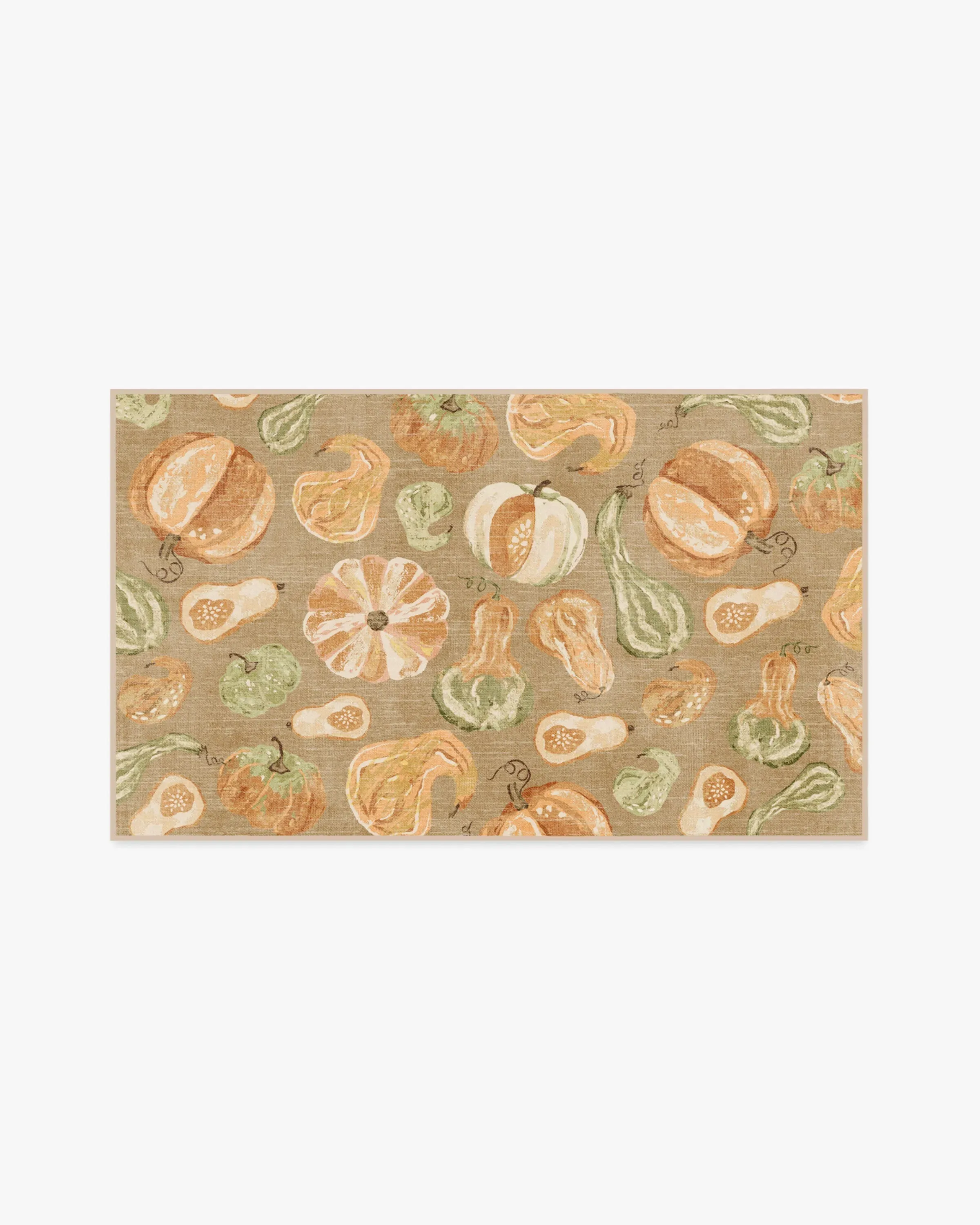 Small Area Rug Machine Washable - Orange, Green