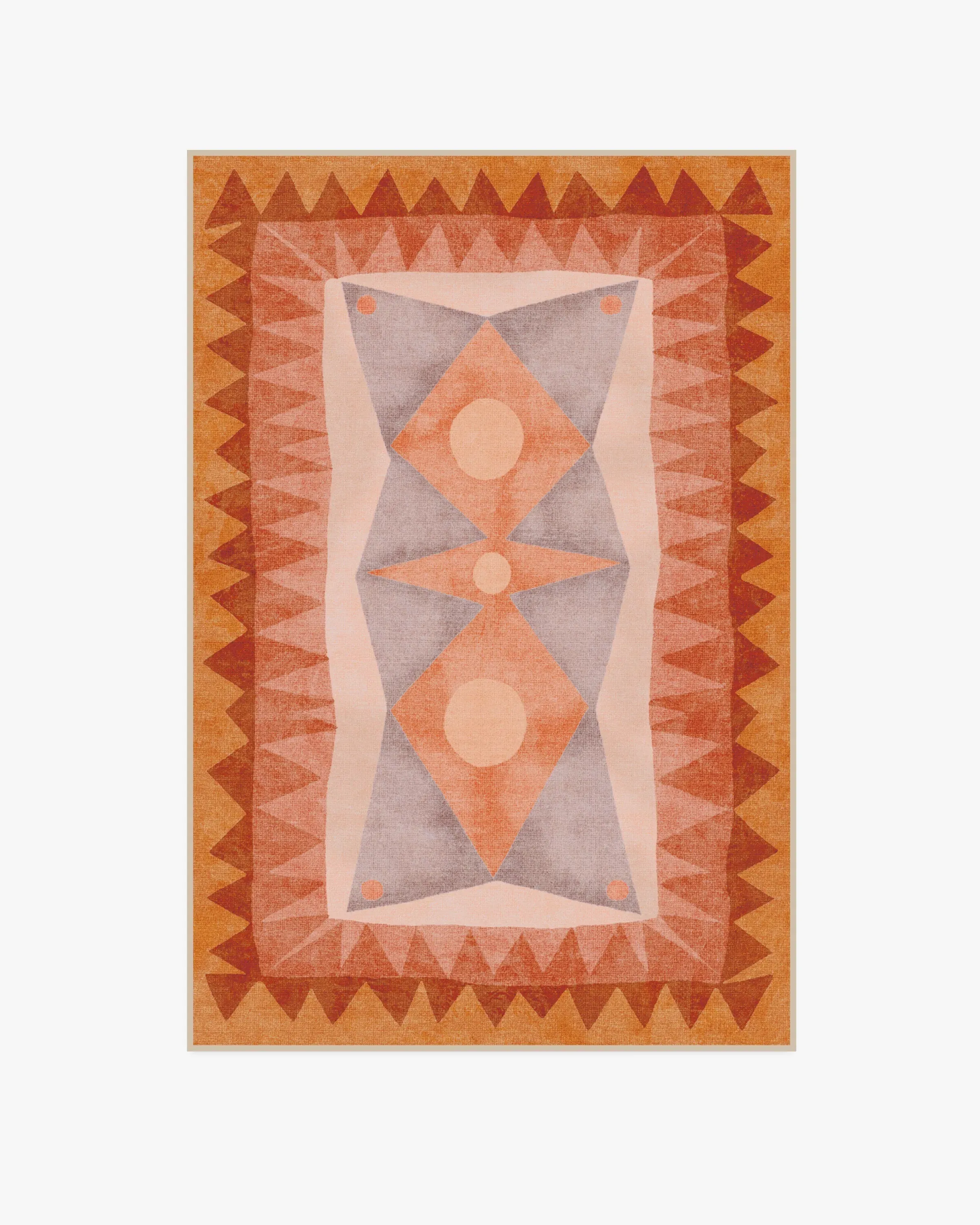 Small Area Rug Machine Washable - Orange
