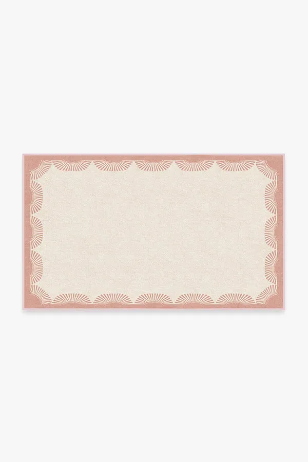 Small Area Rug Machine Washable - Pink, Flatwoven