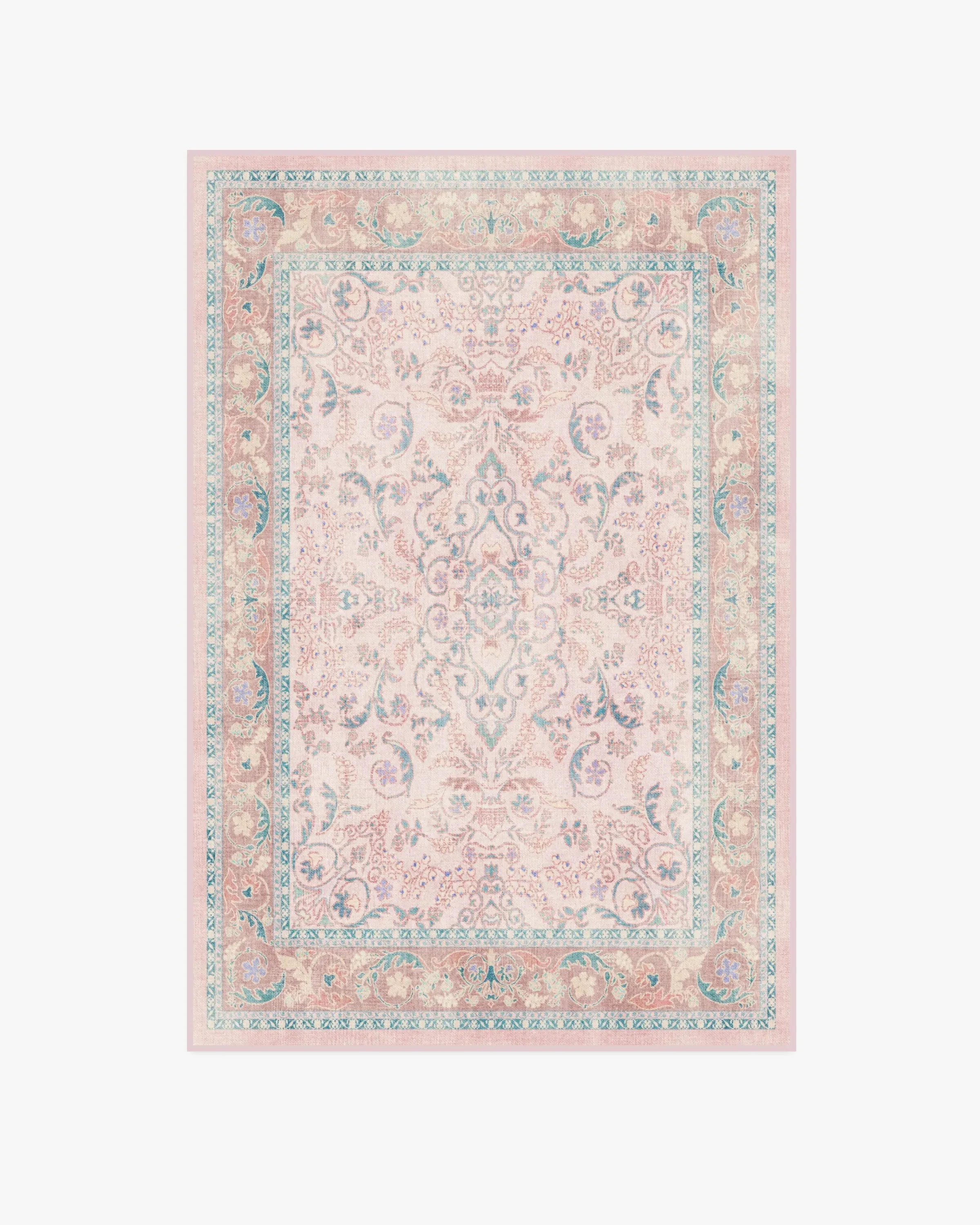 Small Area Rug Machine Washable - Pink