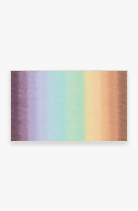 Small Area Rug Machine Washable - Rainbow