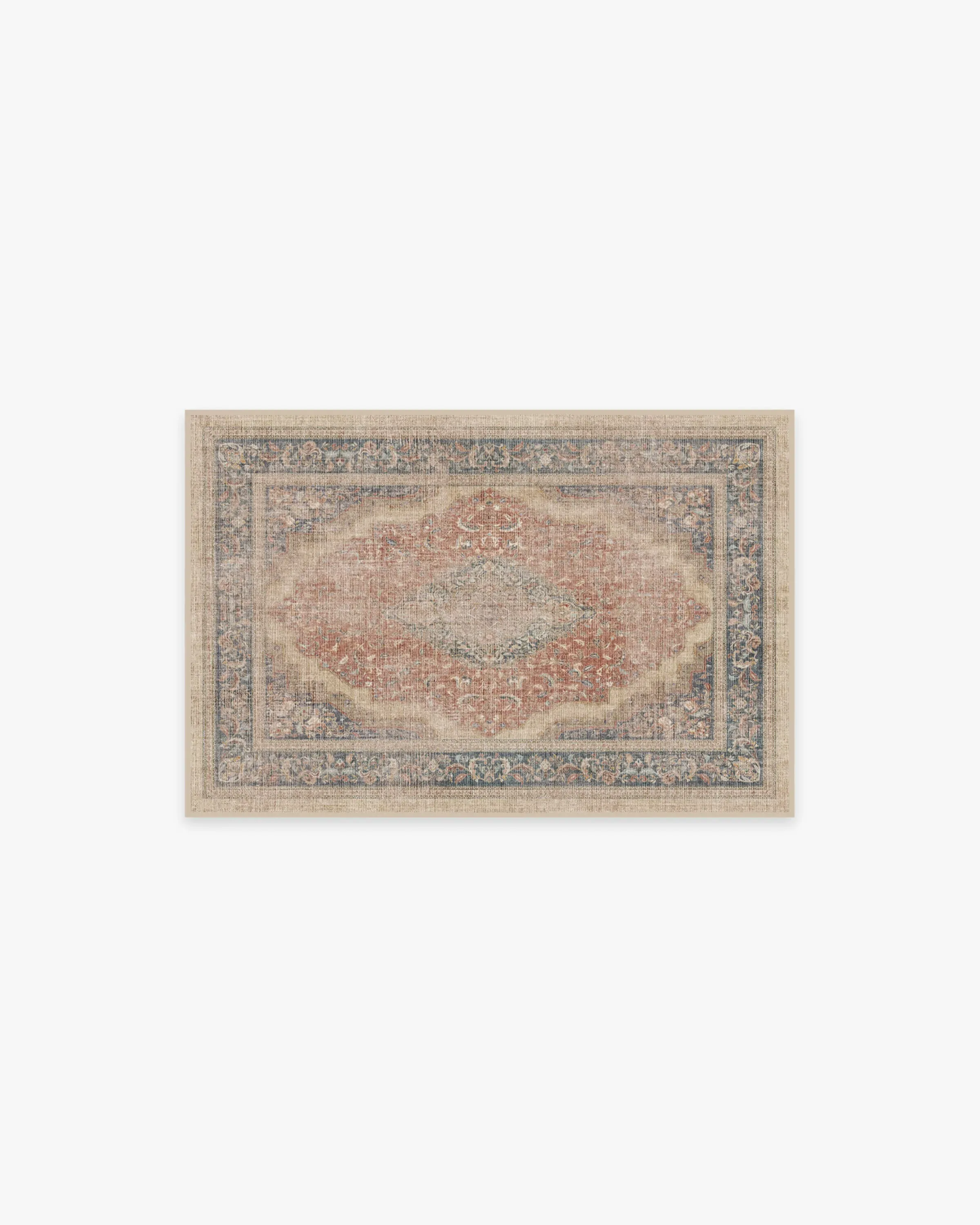 Small Area Rug Machine Washable - Red, Chenille image
