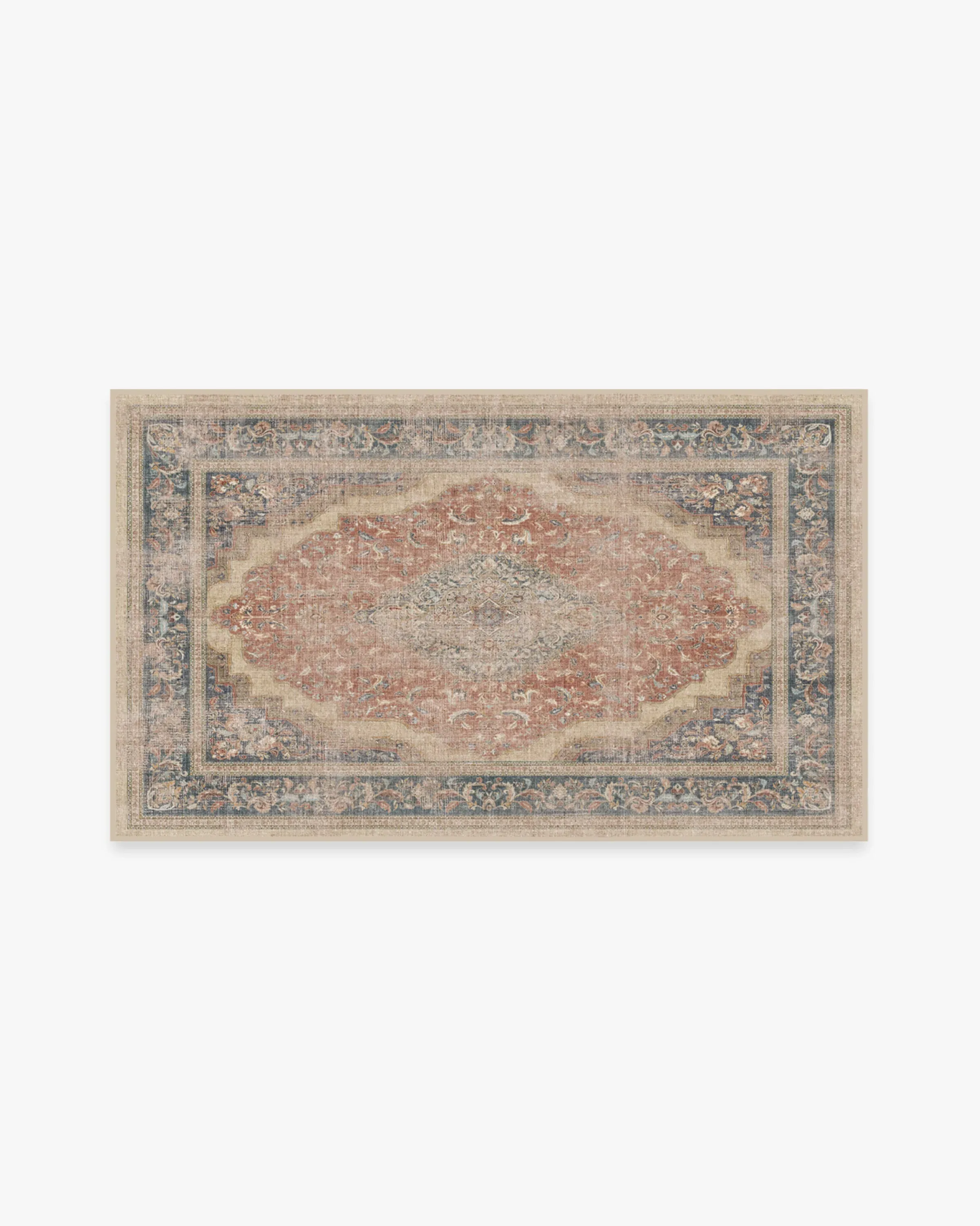 Small Area Rug Machine Washable - Red, Chenille