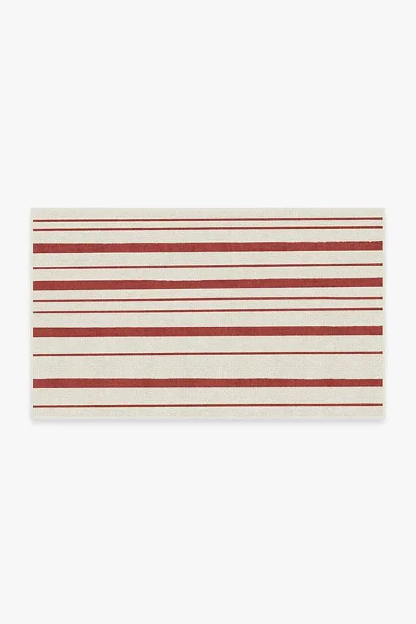 Small Area Rug Machine Washable - Red, Chenille
