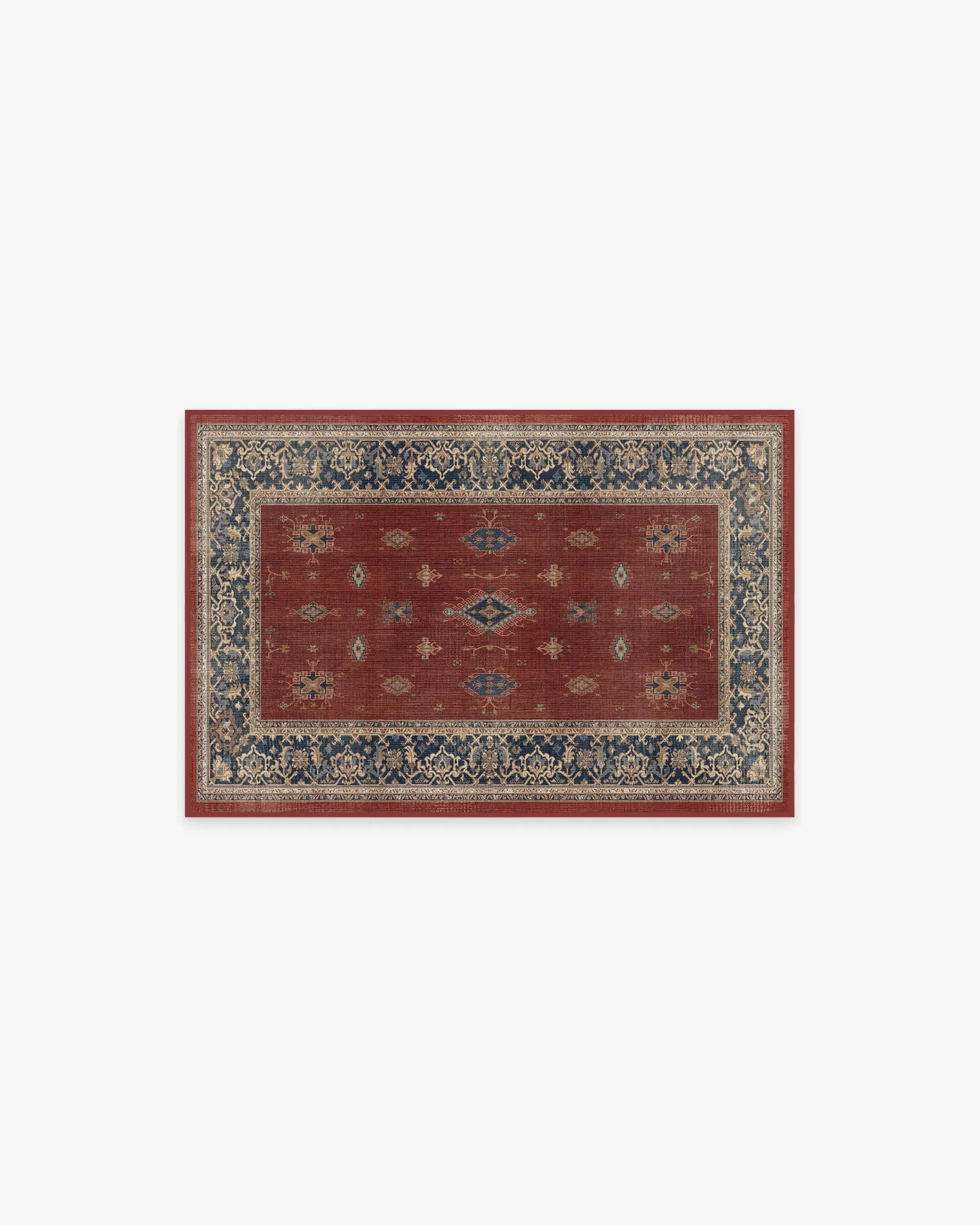 Small Area Rug Machine Washable - Red, Flatwoven image