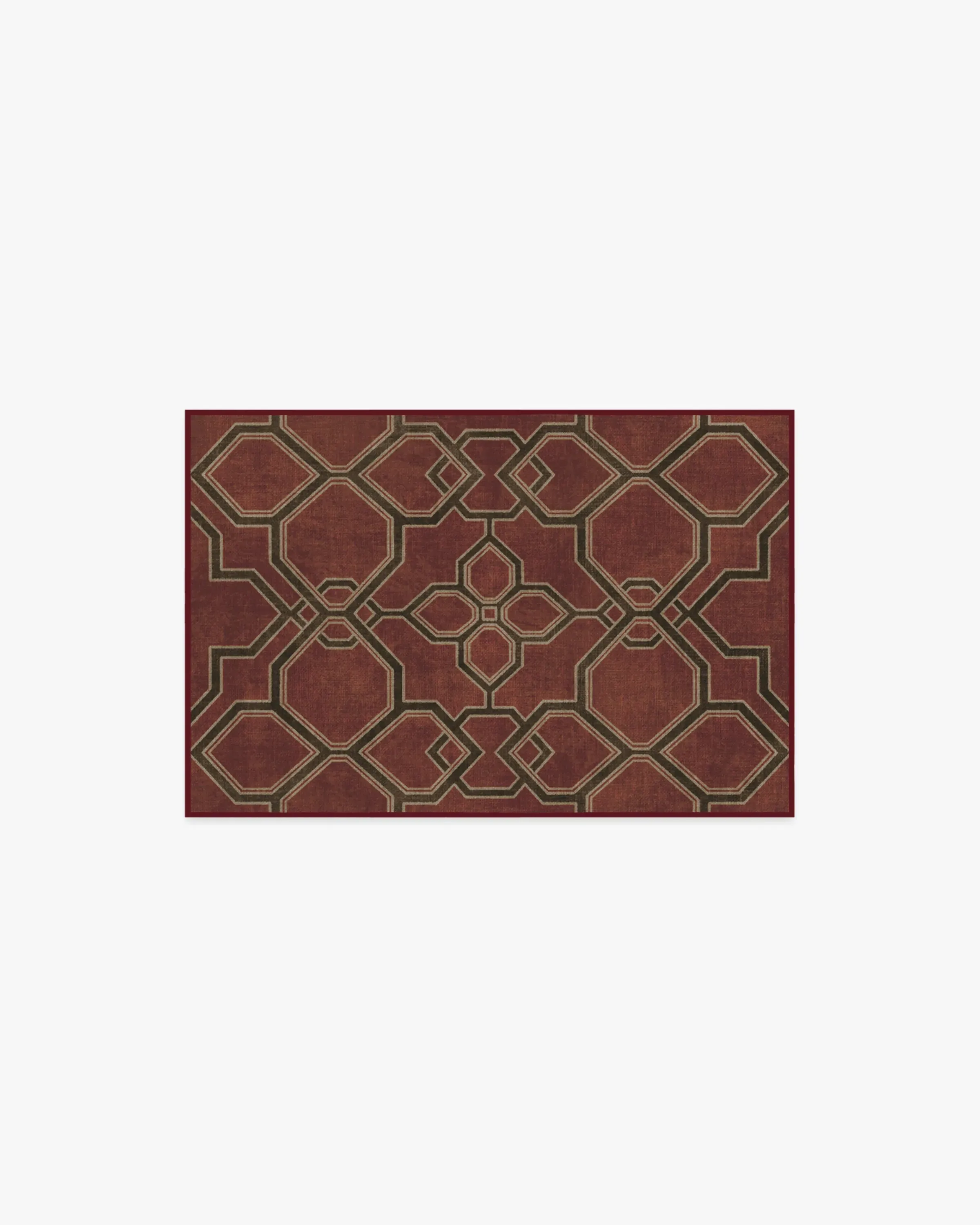 Small Area Rug Machine Washable - Red, Flatwoven image