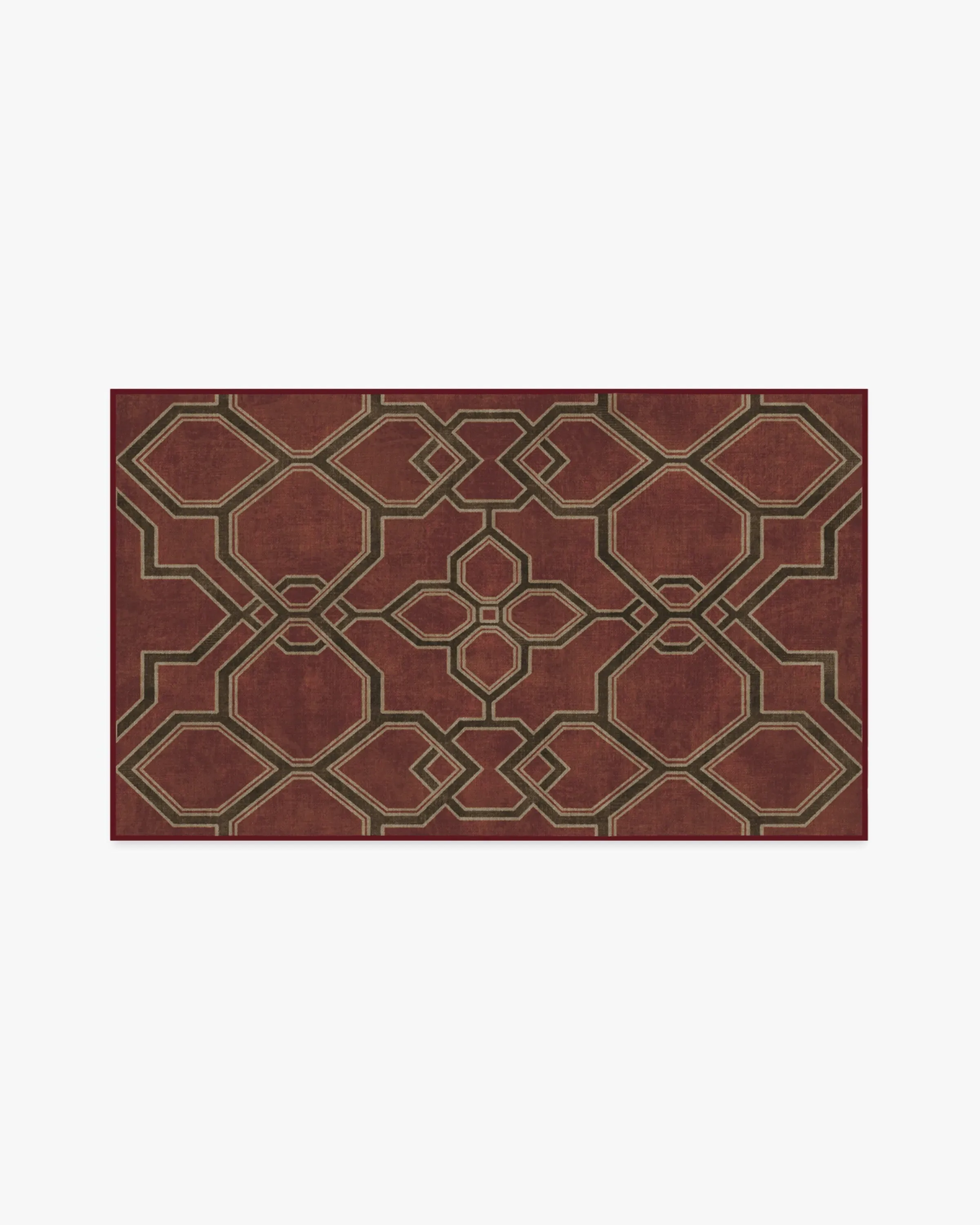 Small Area Rug Machine Washable - Red, Flatwoven