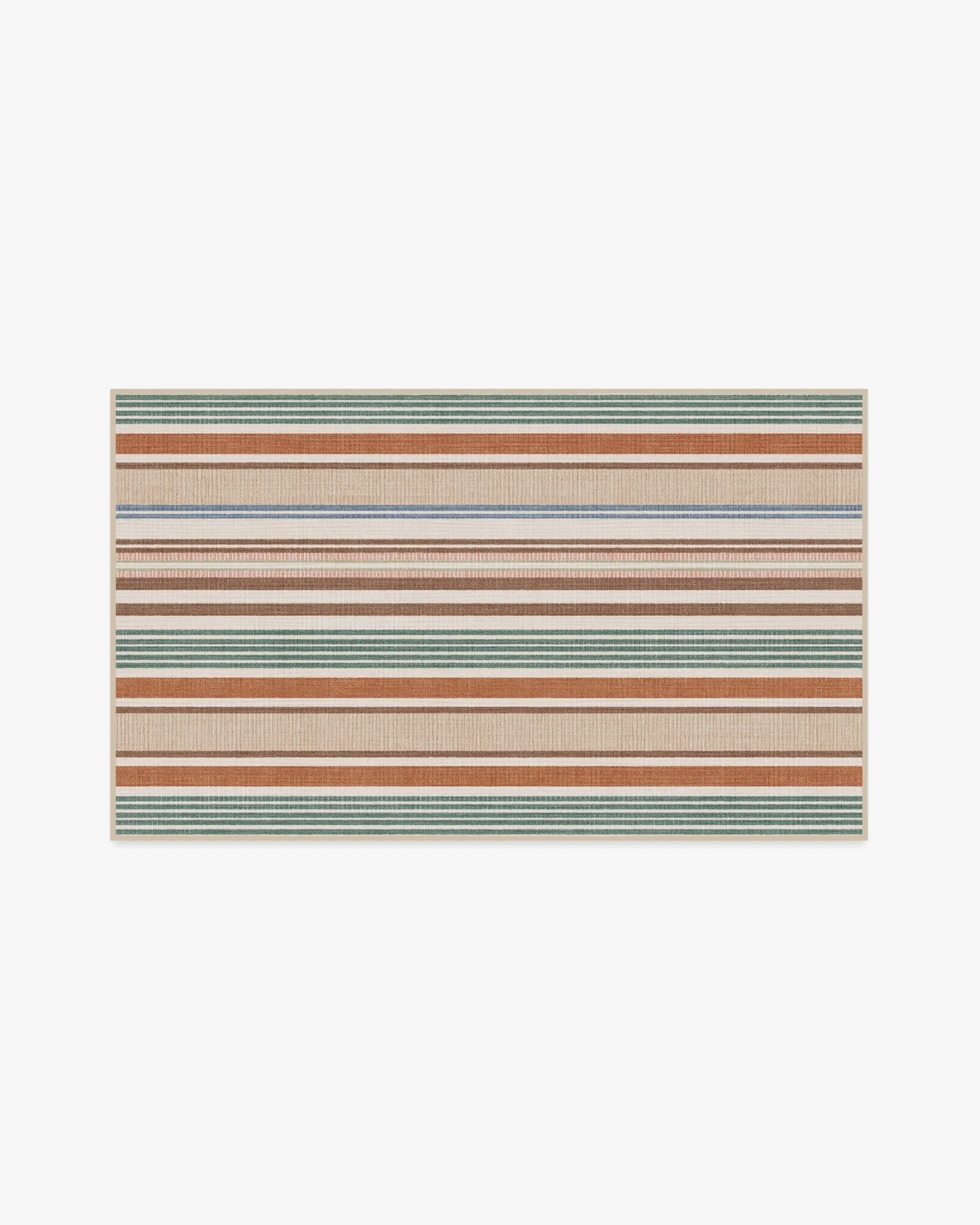 Small Area Rug Machine Washable - Red Stripe