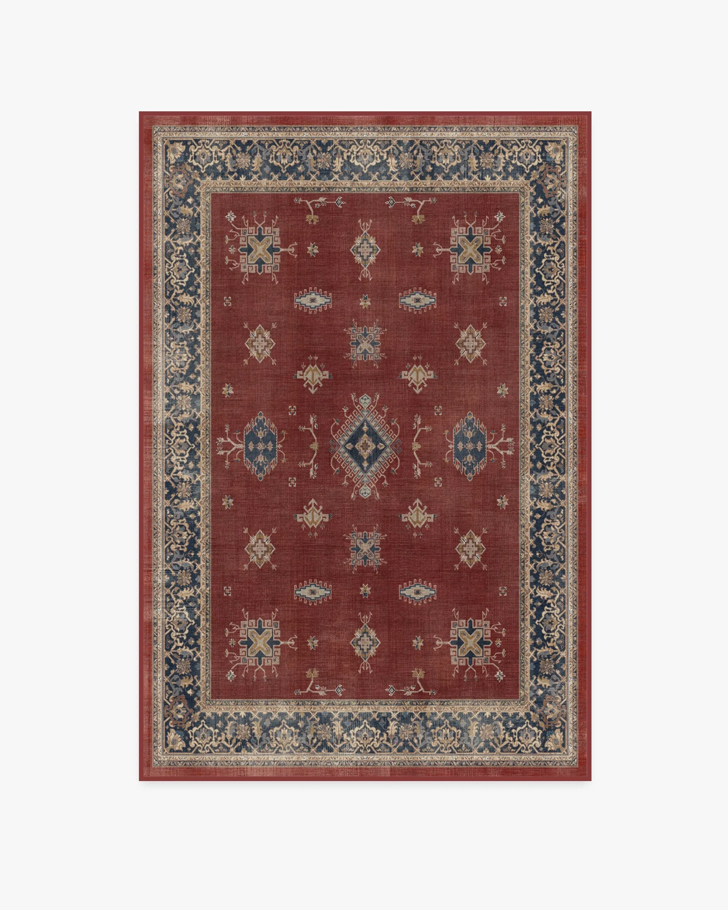 Small Area Rug Machine Washable - Red