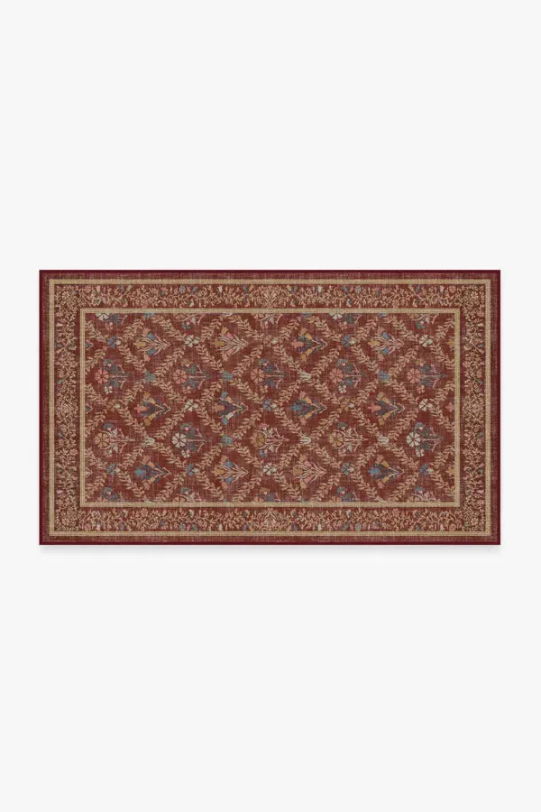 Small Area Rug Machine Washable - Red