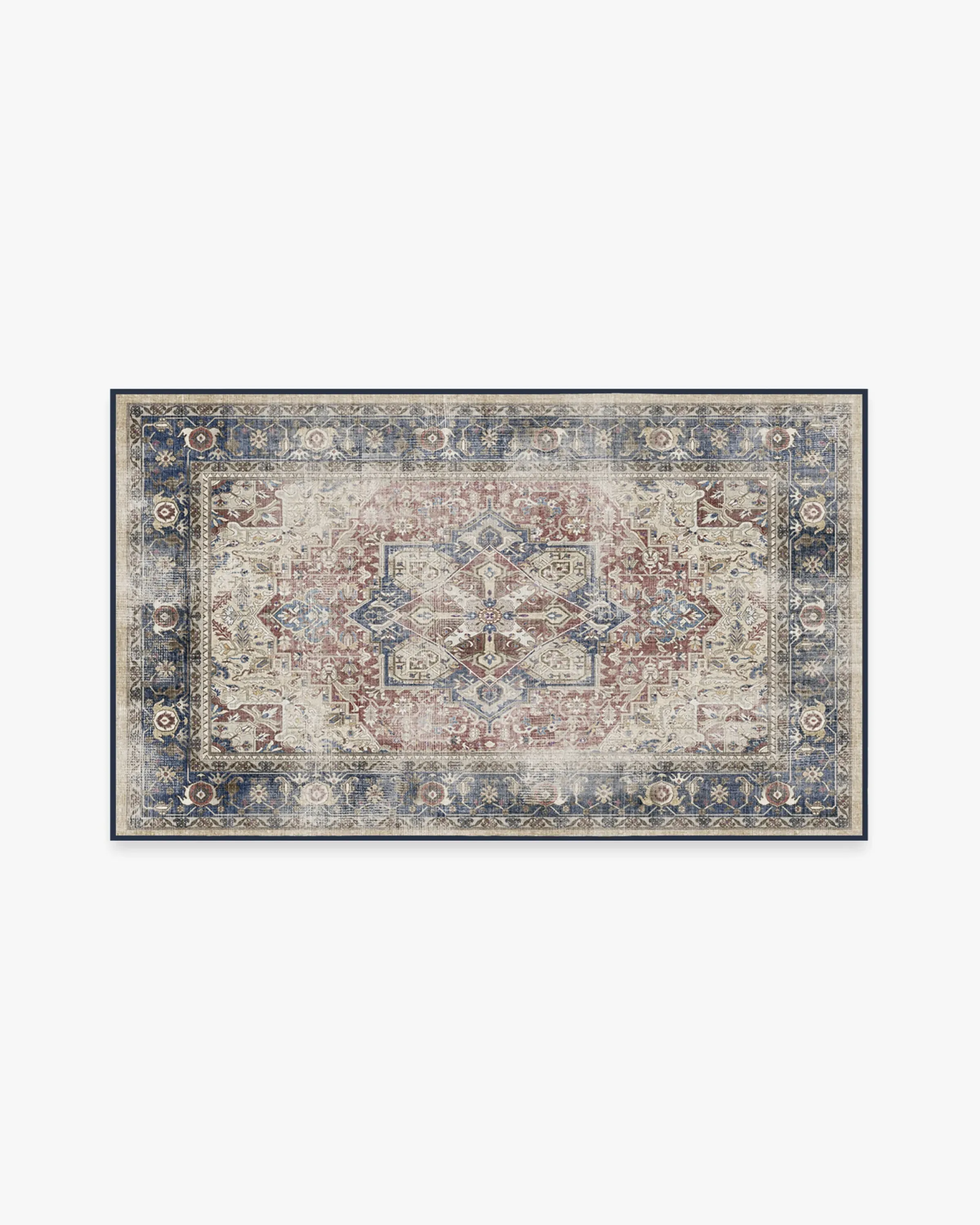 Small Area Rug Machine Washable - Royal Blue