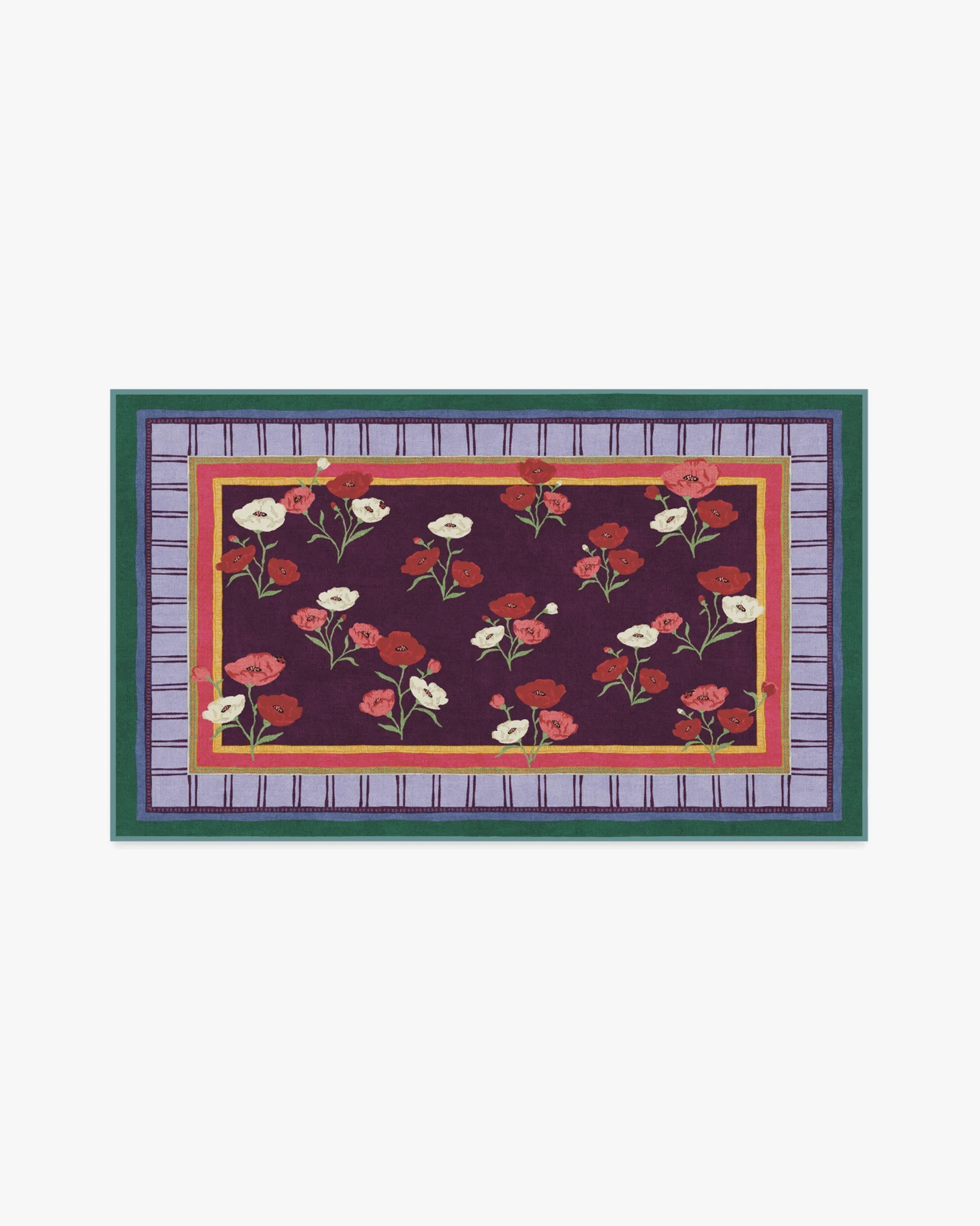 Small Area Rug Machine Washable - Royal Plum