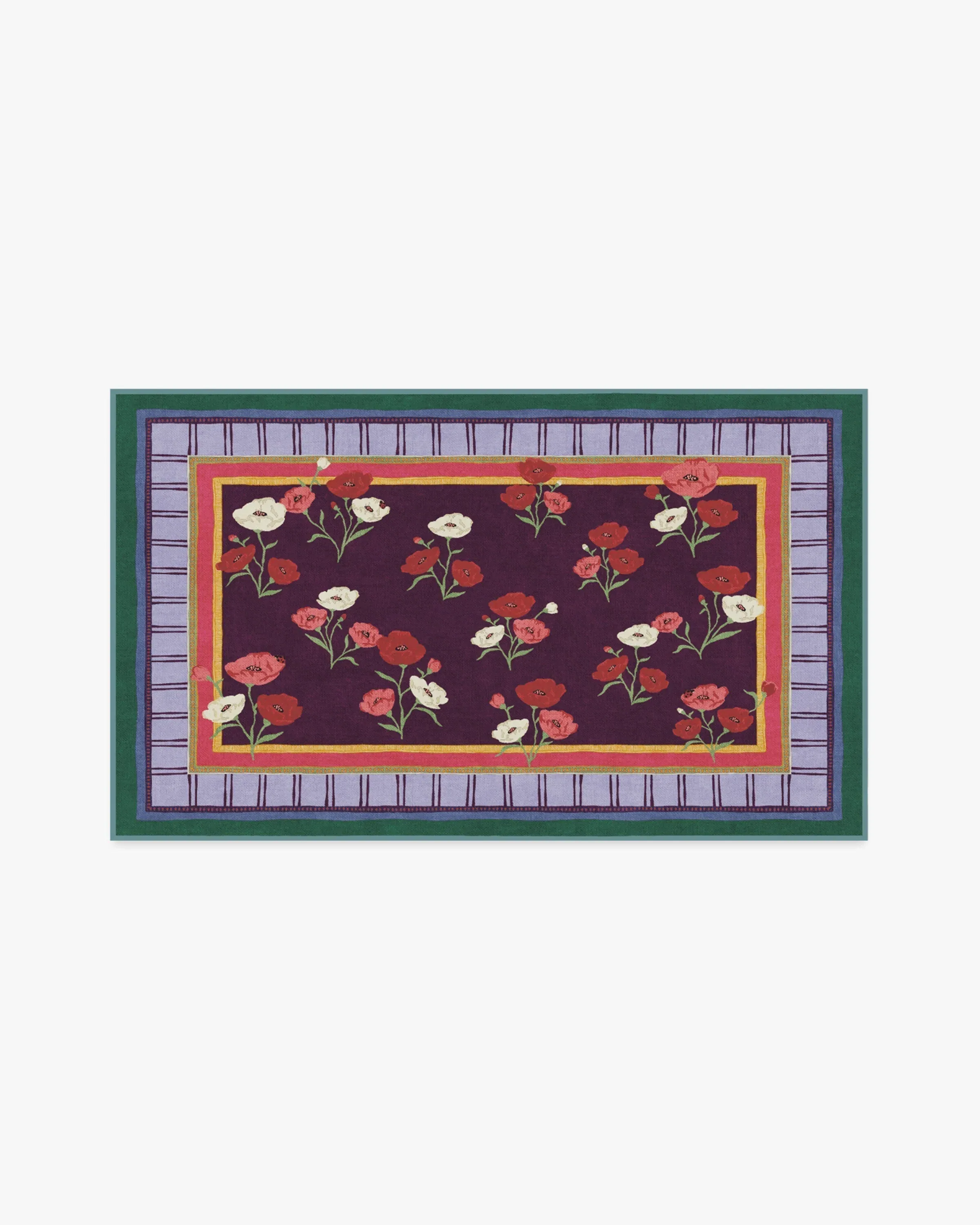 Small Area Rug Machine Washable - Royal Plum