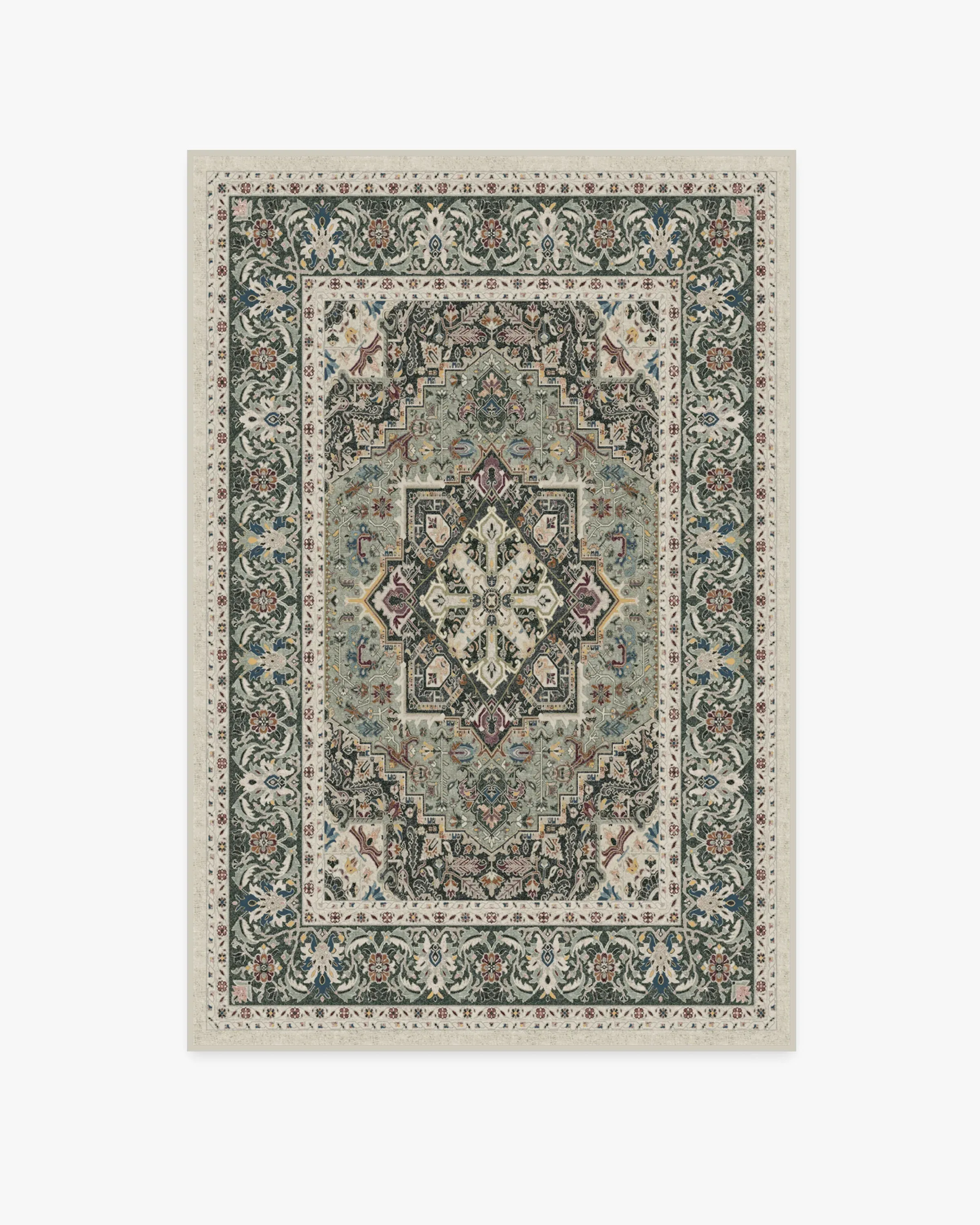 Small Area Rug Machine Washable - Sage, Chenille