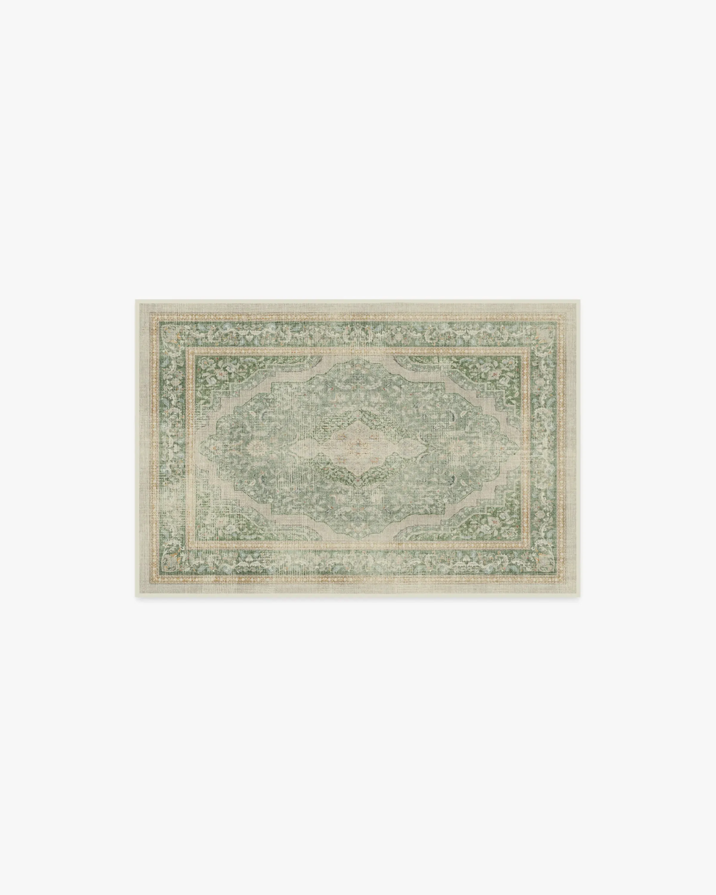 Small Area Rug Machine Washable - Sage, Chenille image