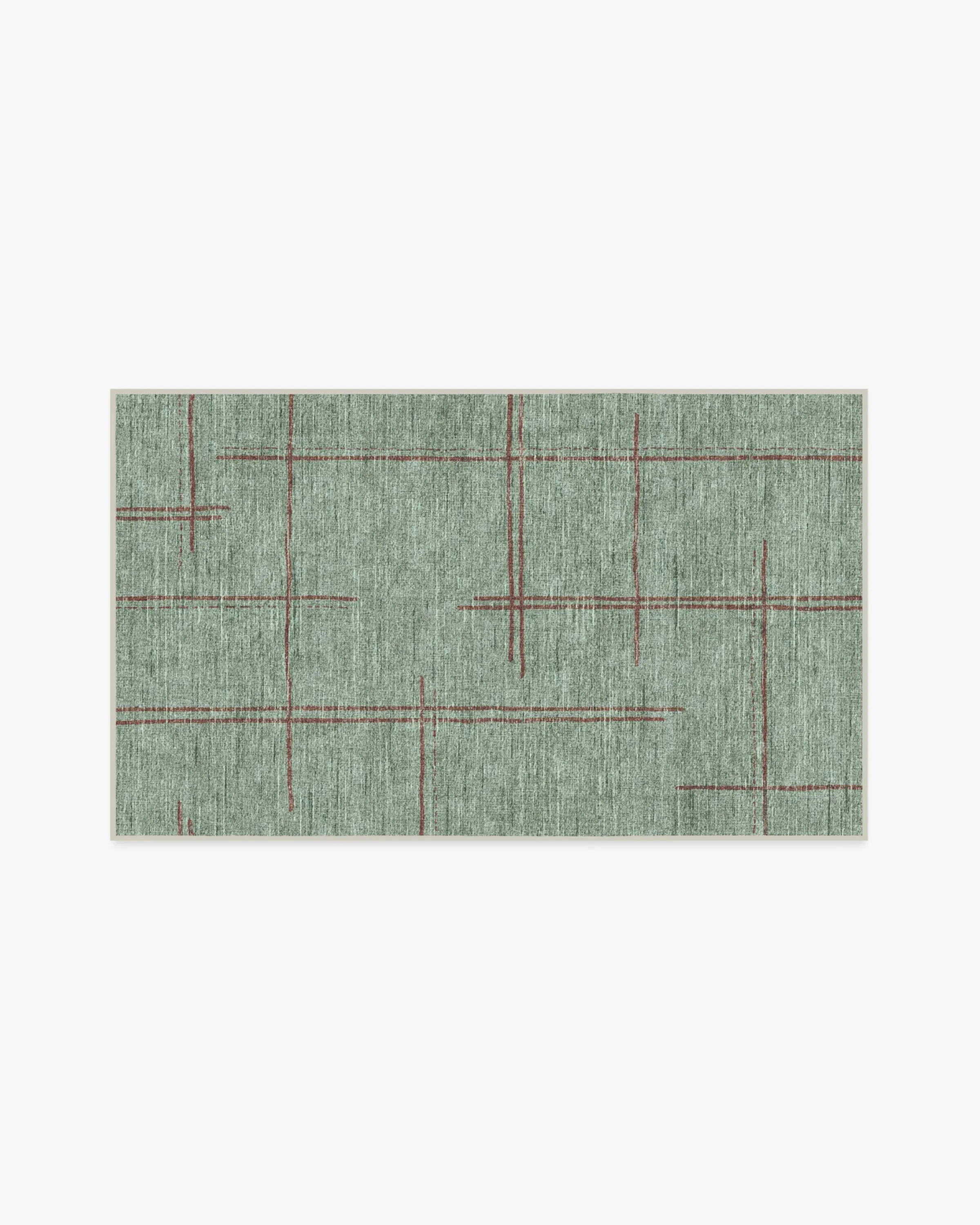 Small Area Rug Machine Washable - Sage Green