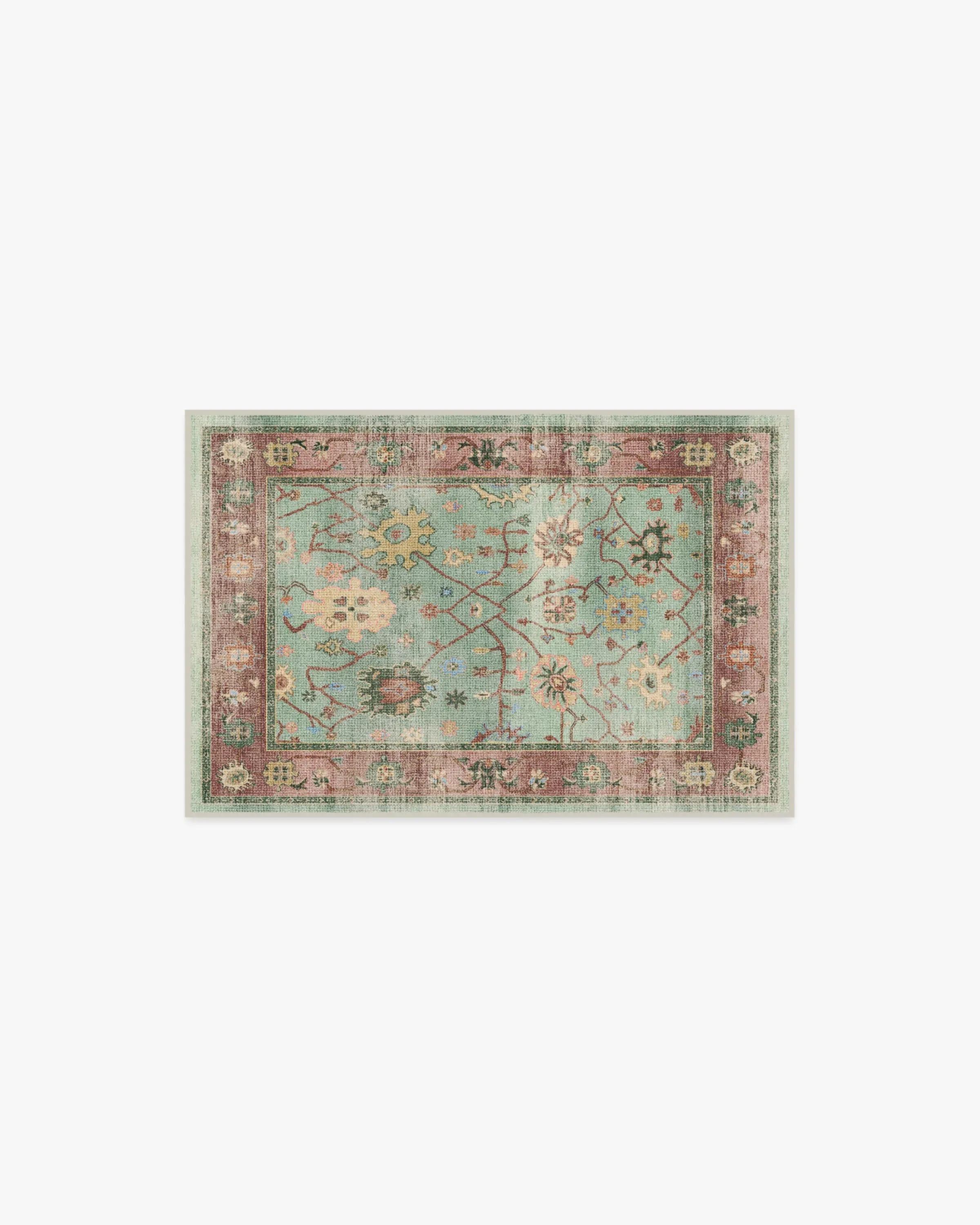 Small Area Rug Machine Washable - Sage Green image