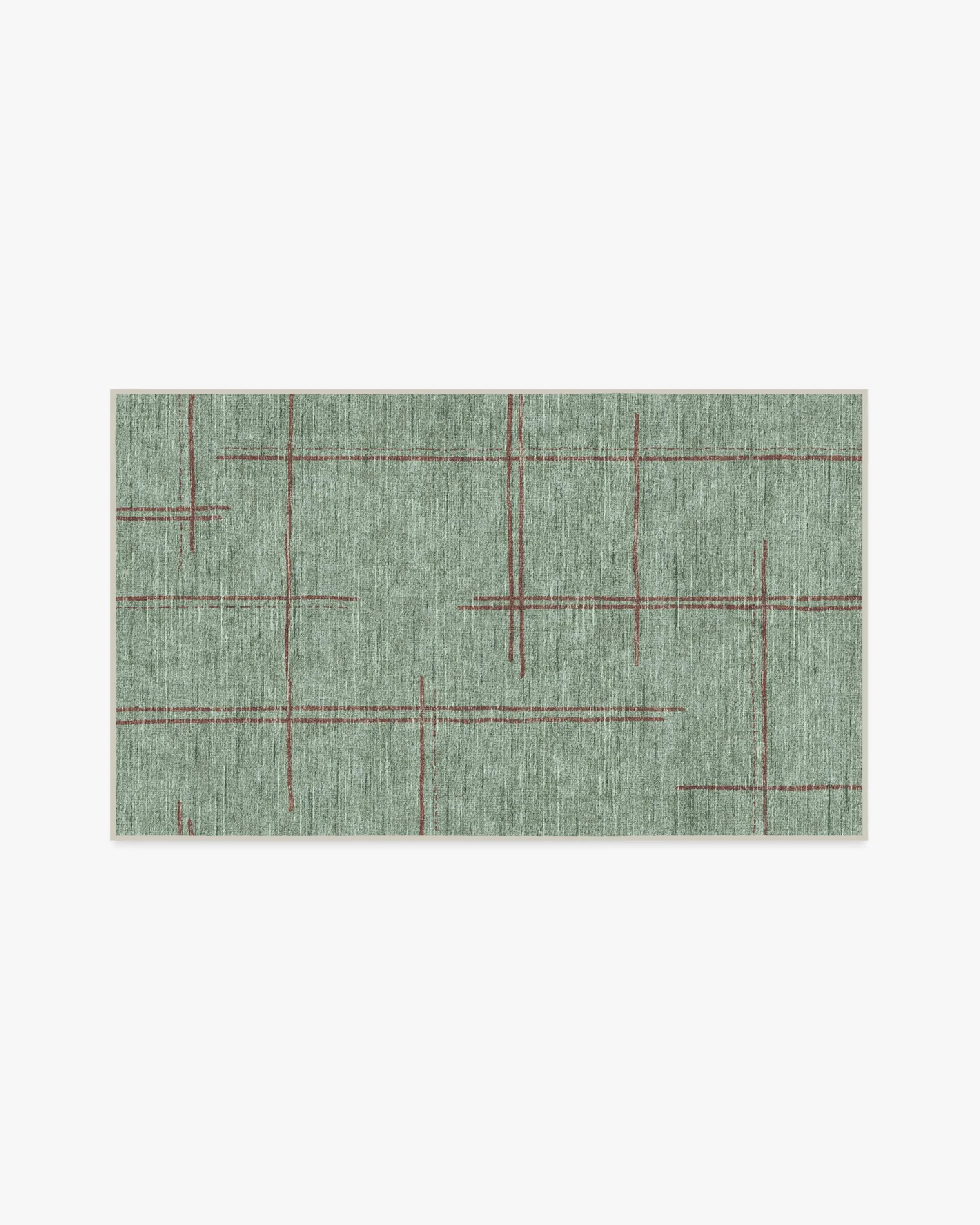 Small Area Rug Machine Washable - Sage Green