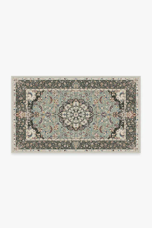 Small Area Rug Machine Washable - Sage Green
