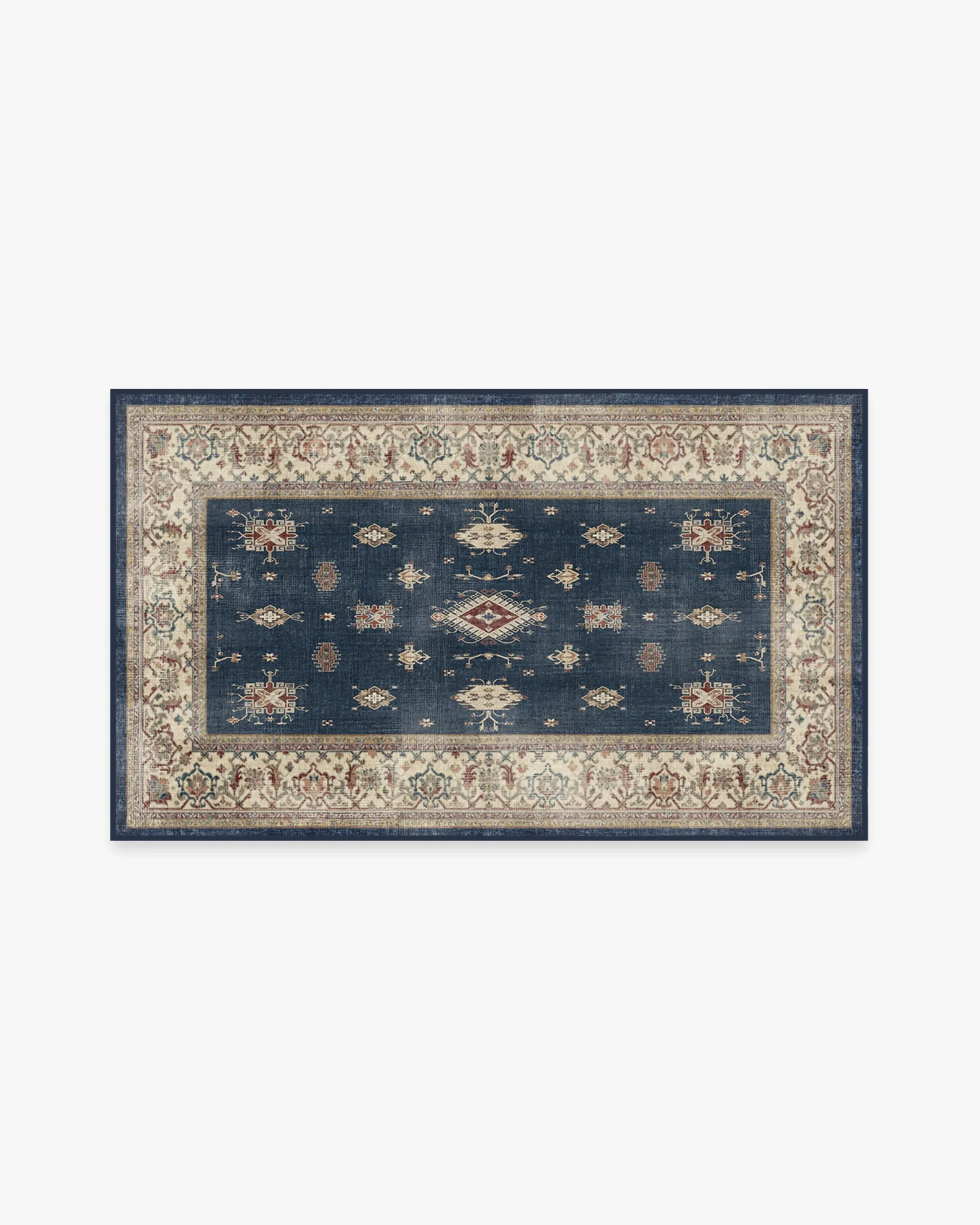 Small Area Rug Machine Washable - Sapphire Blue