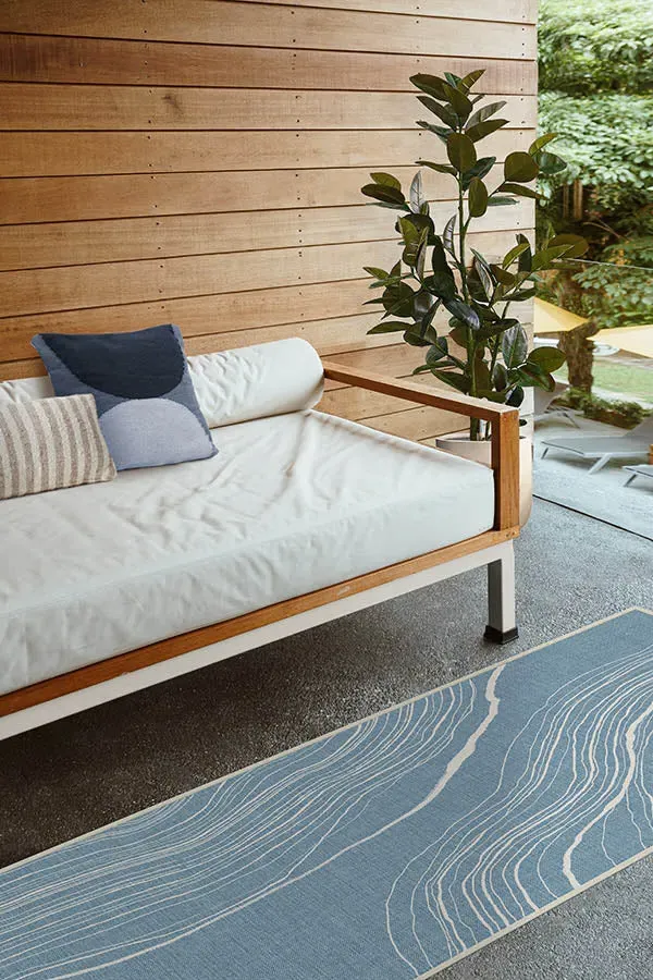Small Area Rug Machine Washable - Slate Blue