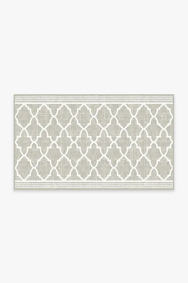 Small Area Rug Machine Washable - Stone, Trellis image