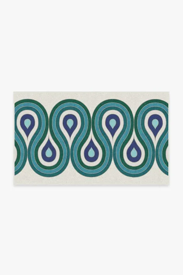 Small Area Rug Machine Washable - Teal