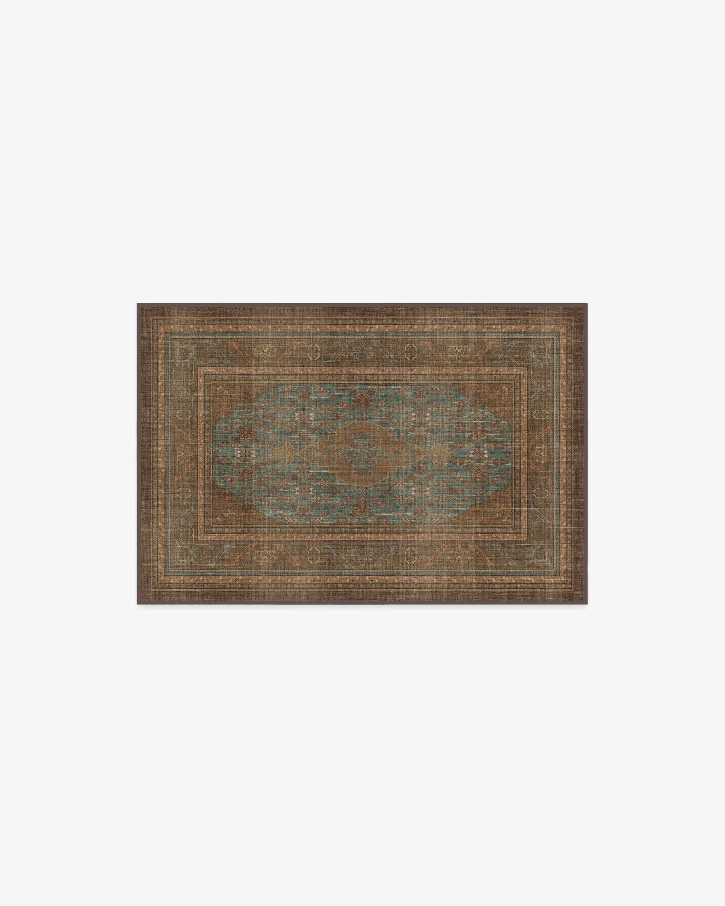 Small Area Rug Machine Washable - Teal Blue image