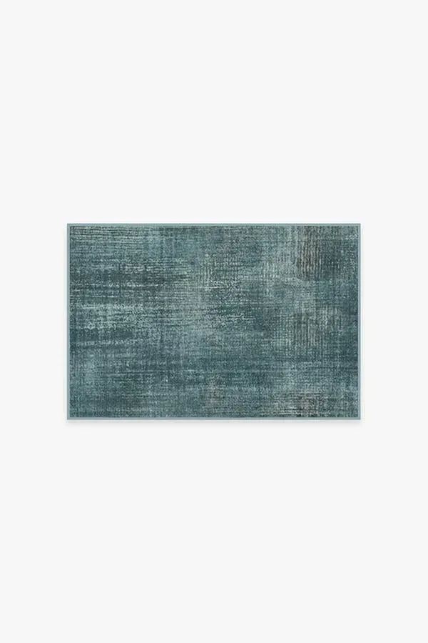 Small Area Rug Machine Washable - Teal Blue image
