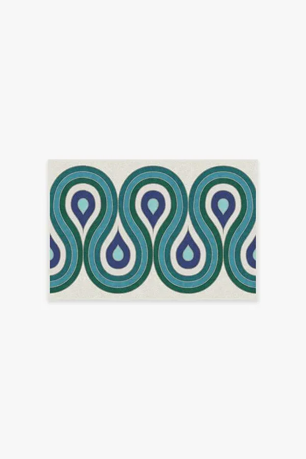 Small Area Rug Machine Washable - Teal image