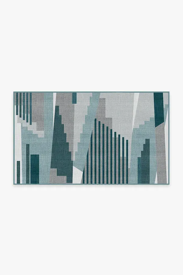 Small Area Rug Machine Washable - Teal image