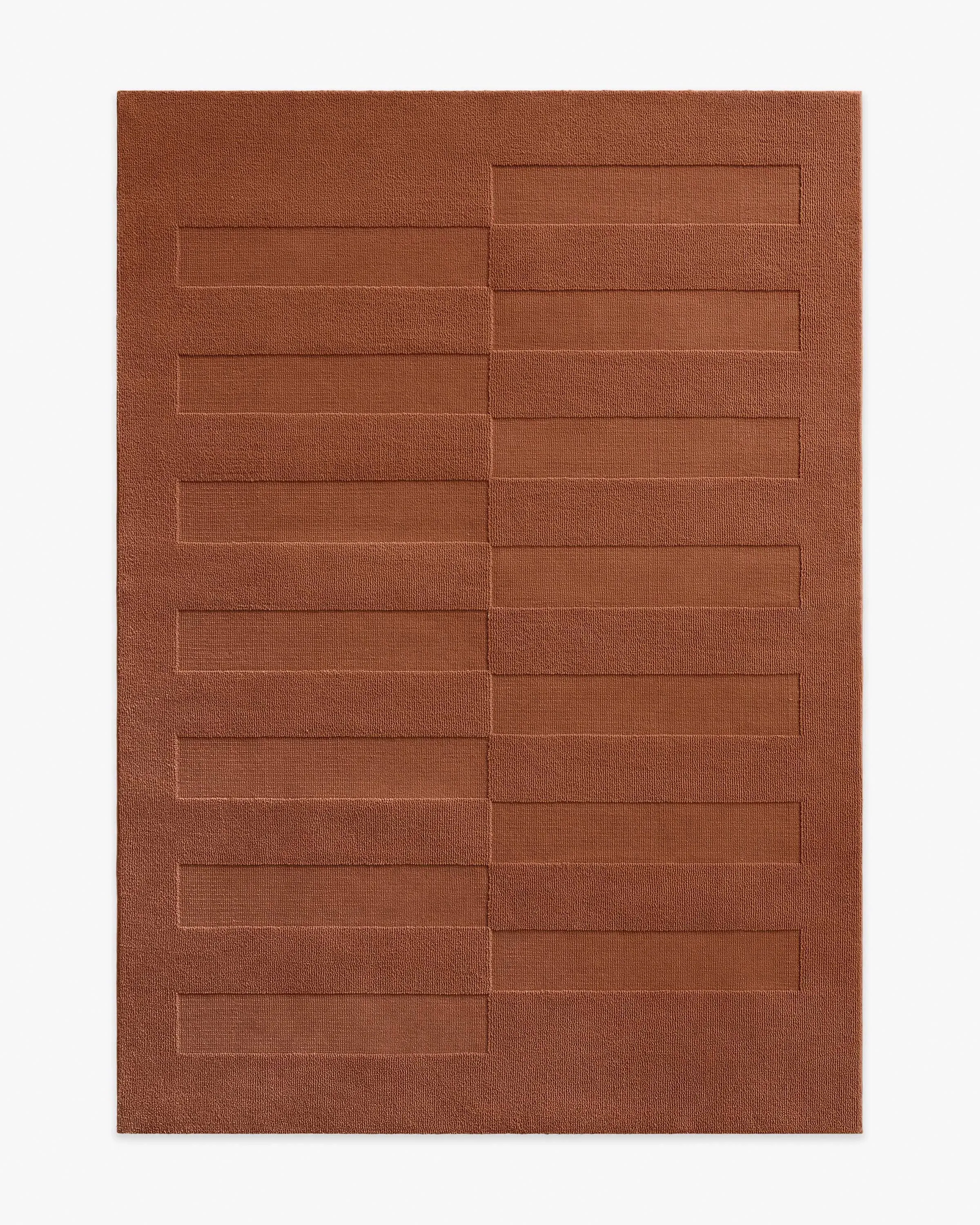 Small Area Rug Machine Washable - Terracotta image