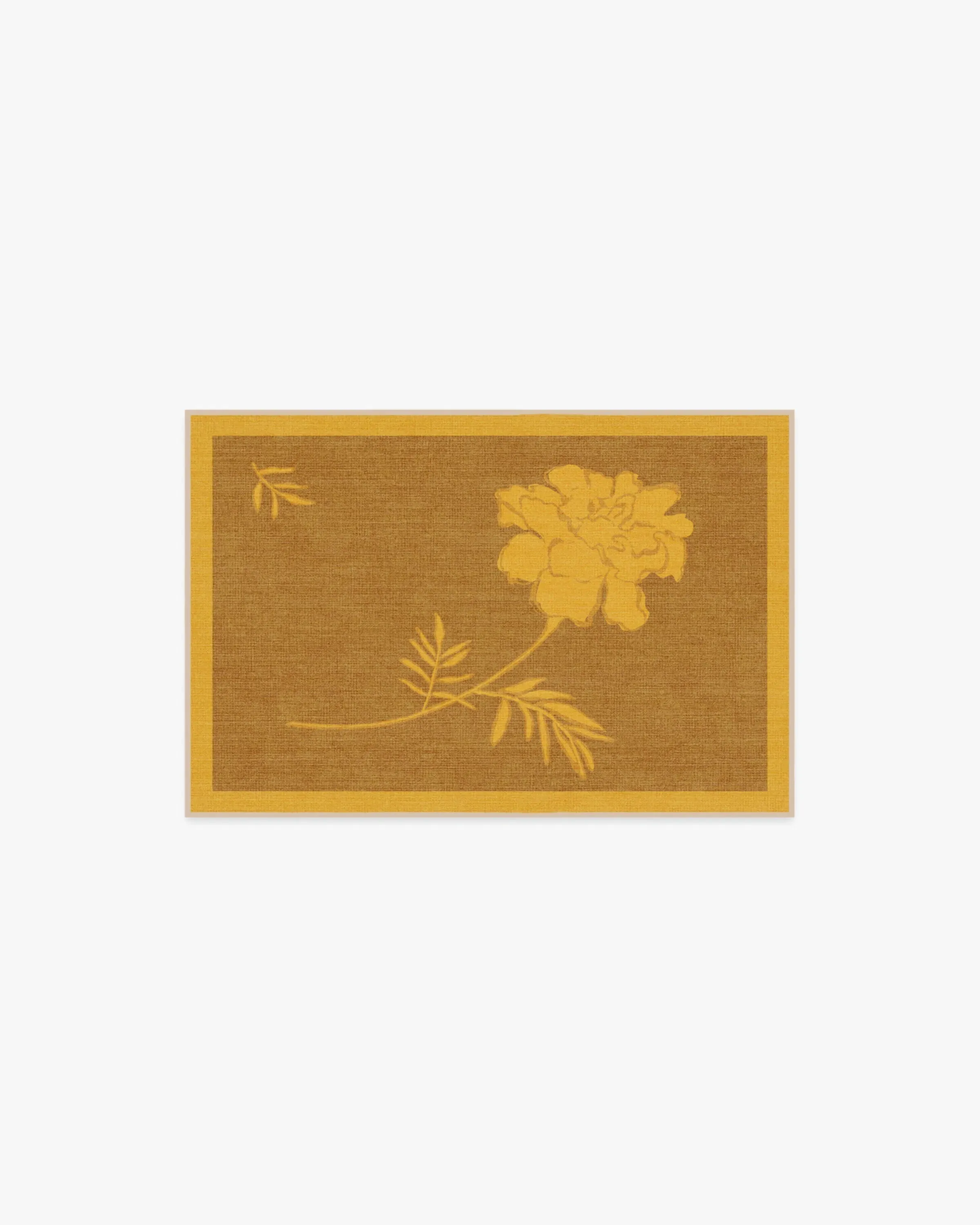 Small Area Rug Machine Washable - Yellow image