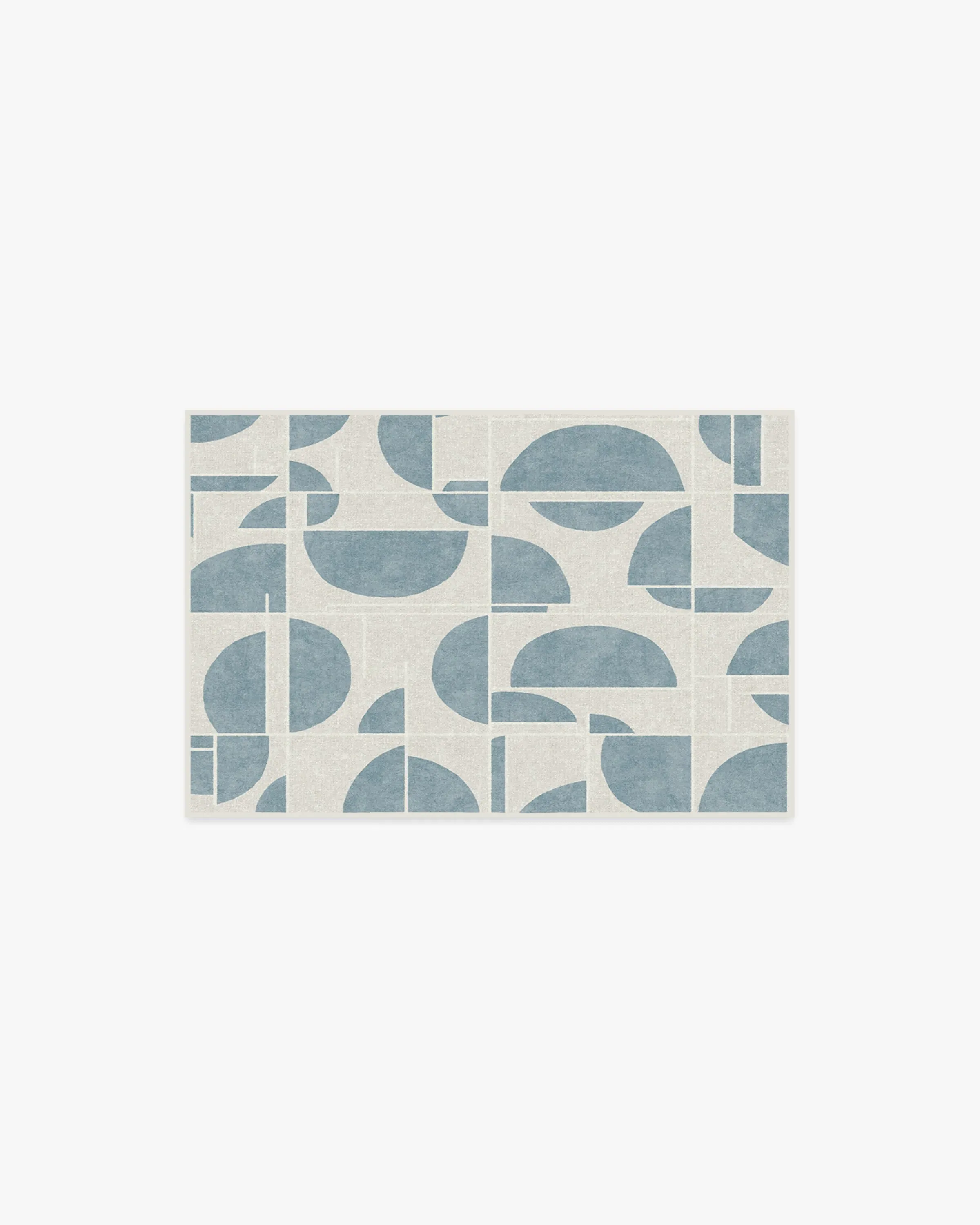 Small Flatwoven Rug Machine Washable - Blue, Chenille image