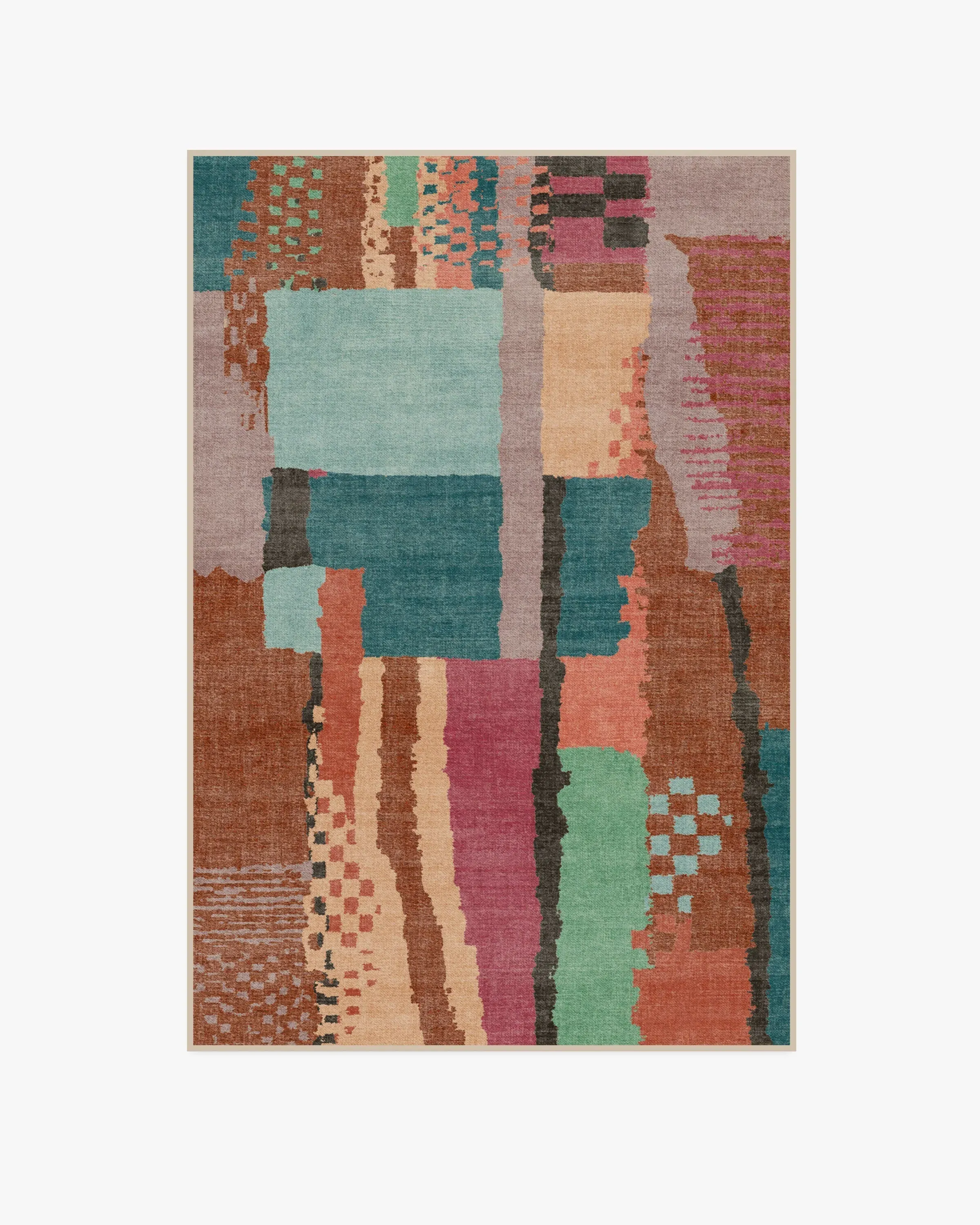 Small Flatwoven Rug Machine Washable - Multi