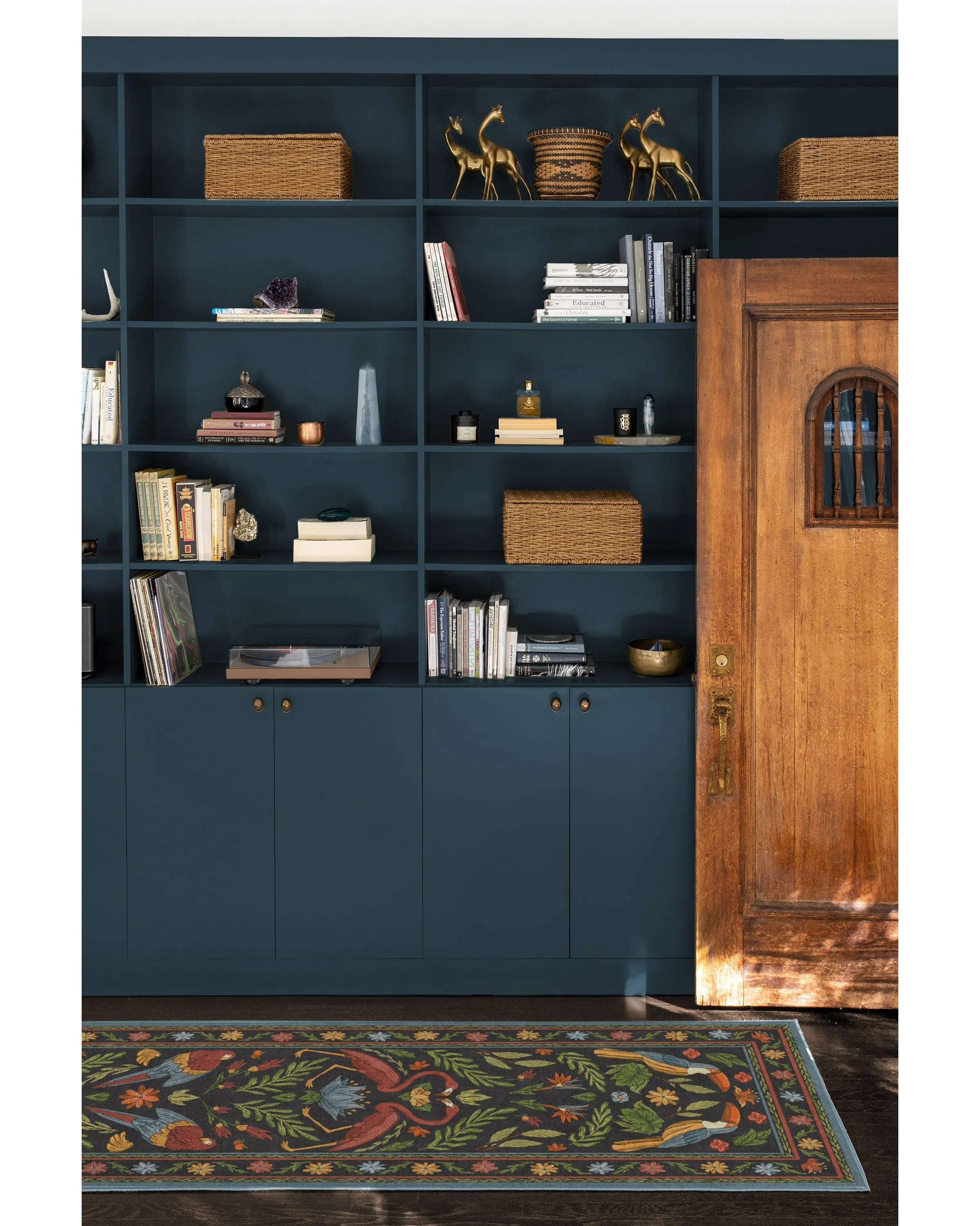 Small Flatwoven Rug Machine Washable - Multi, Chenille