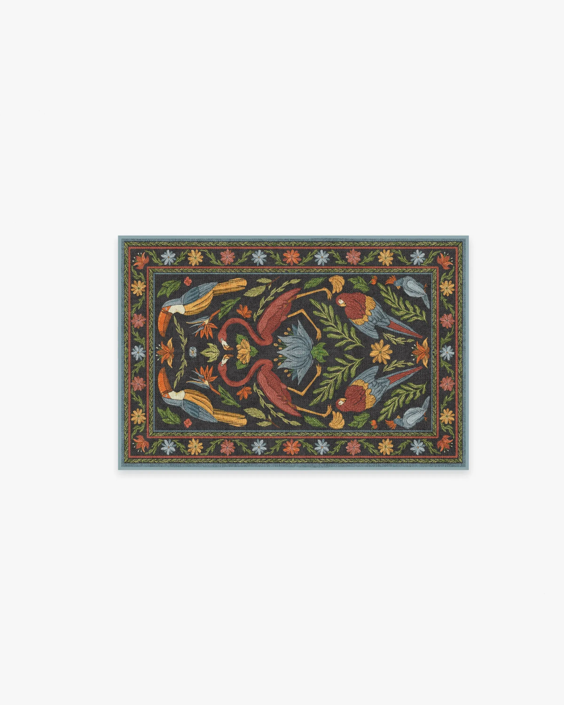 Small Flatwoven Rug Machine Washable - Multi, Chenille image