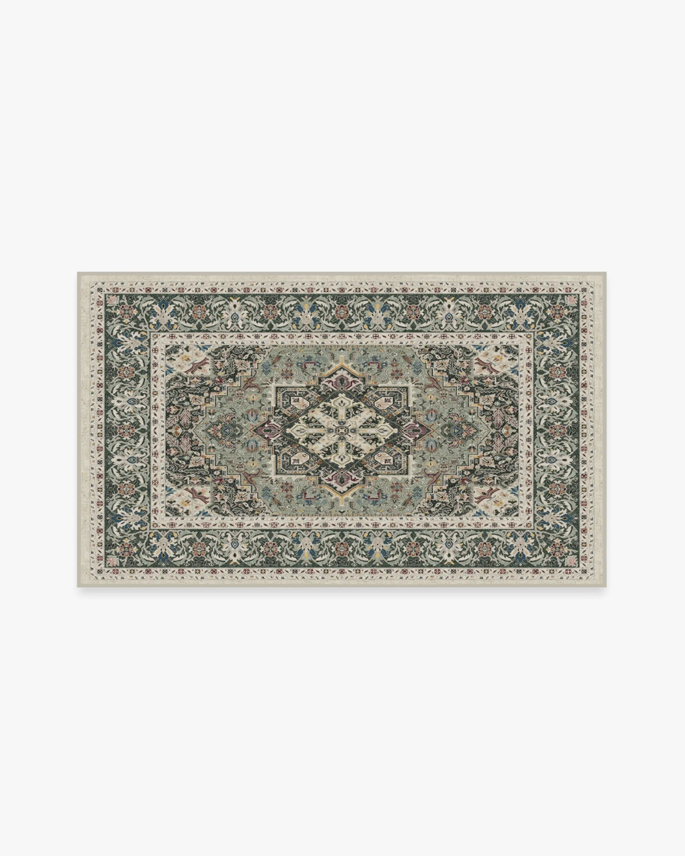Small Flatwoven Rug Machine Washable - Sage