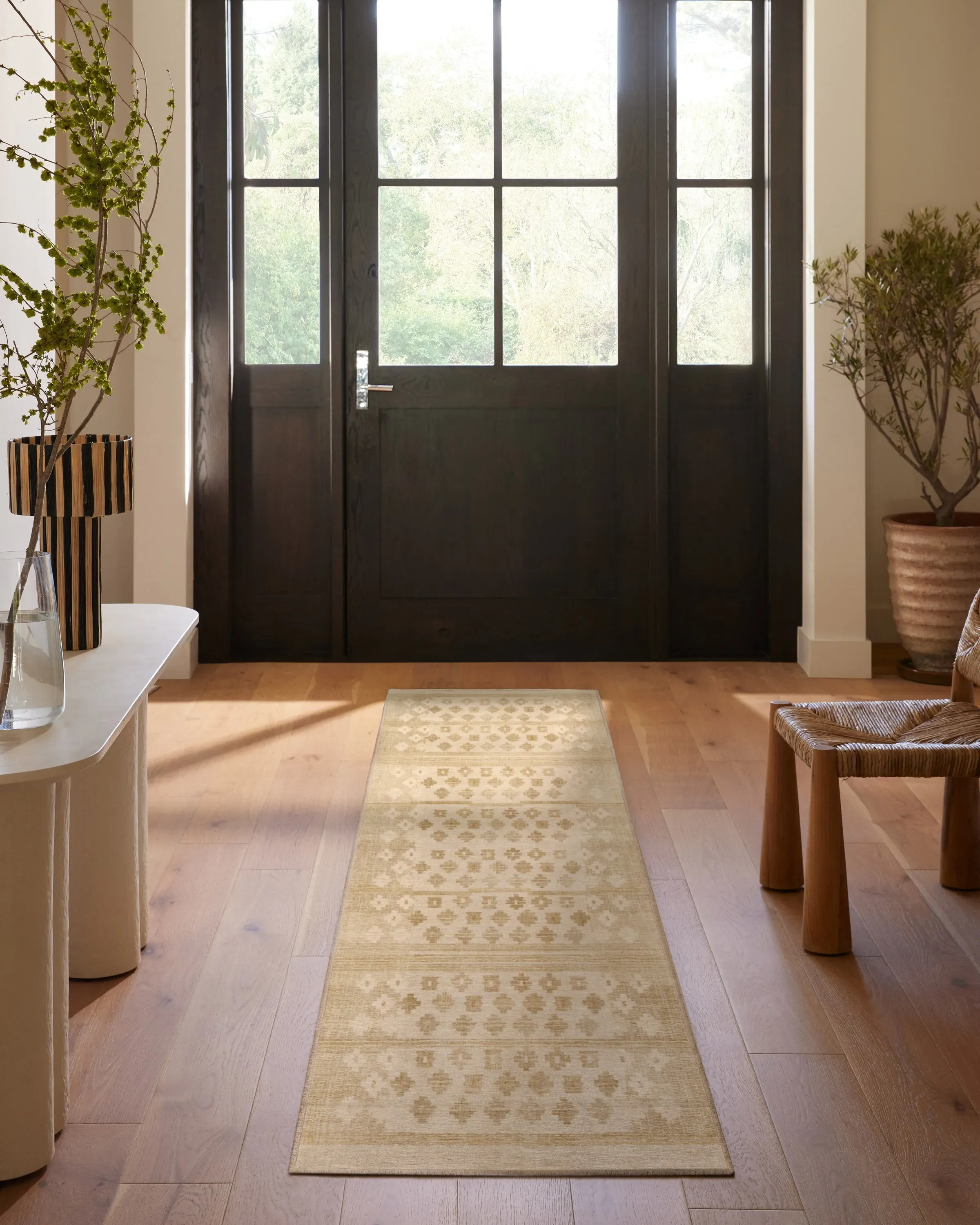 Small Machine Washable Area Rug - Natural