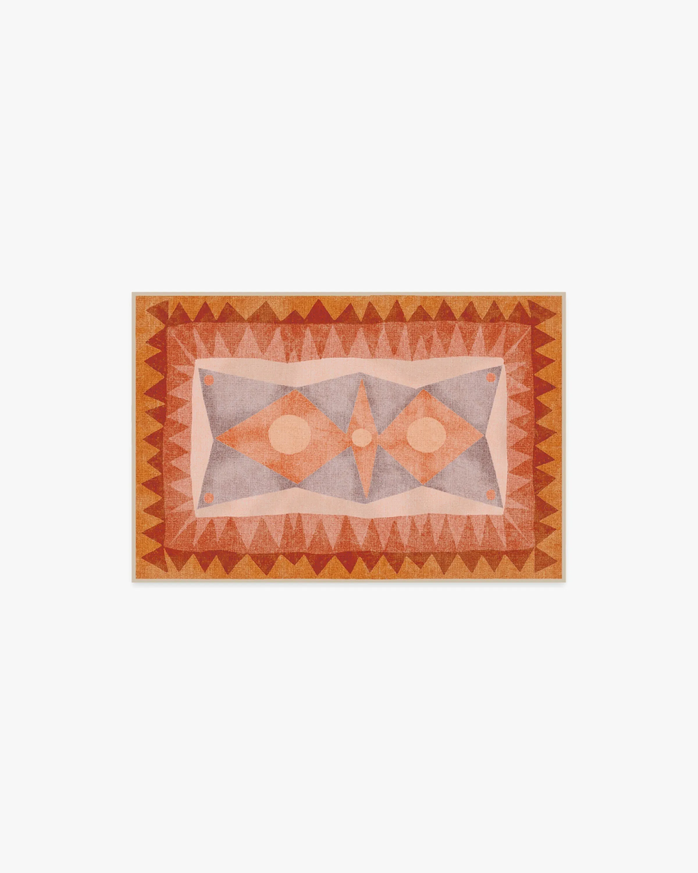 Small Machine Washable Area Rug - Orange image