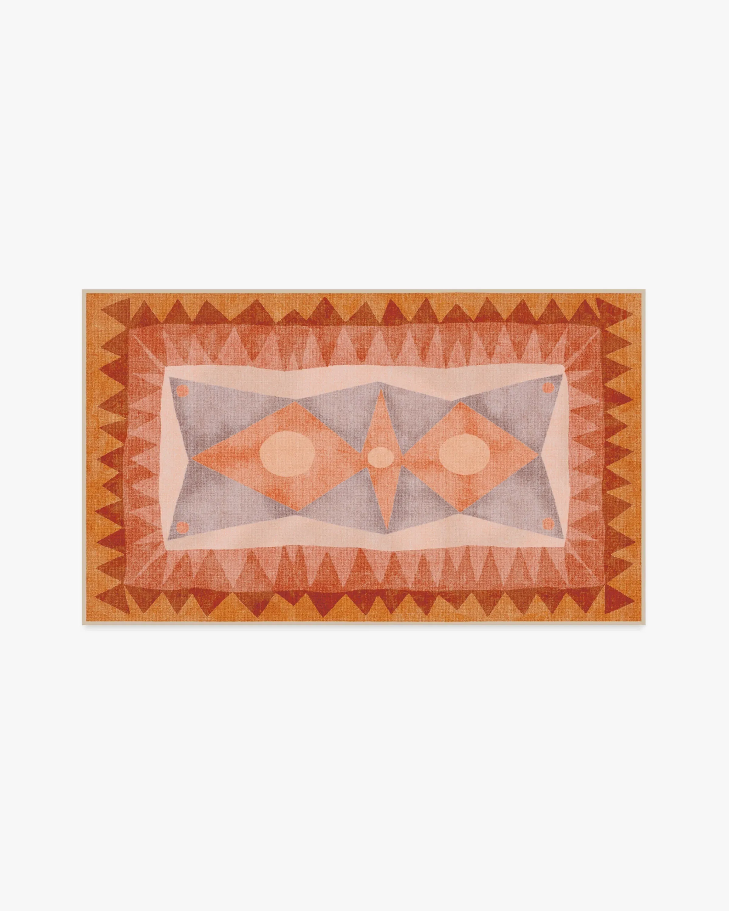 Small Machine Washable Area Rug - Orange