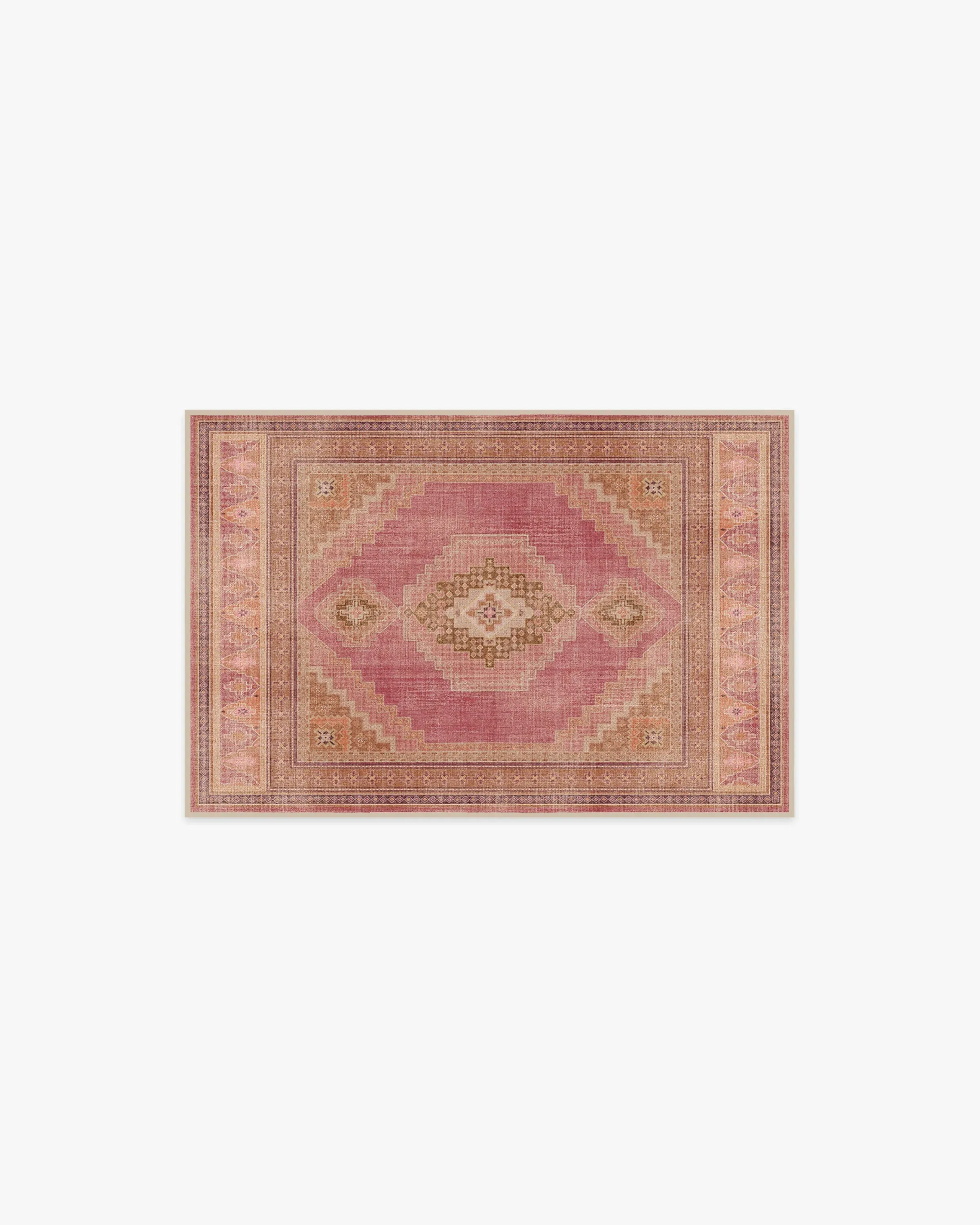 Small Machine Washable Area Rug - Pink image